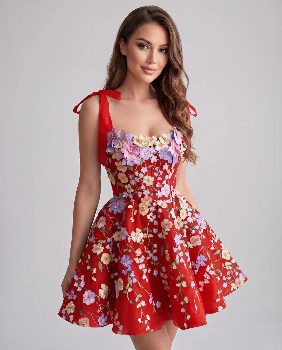 Callista Mini Dress — Red