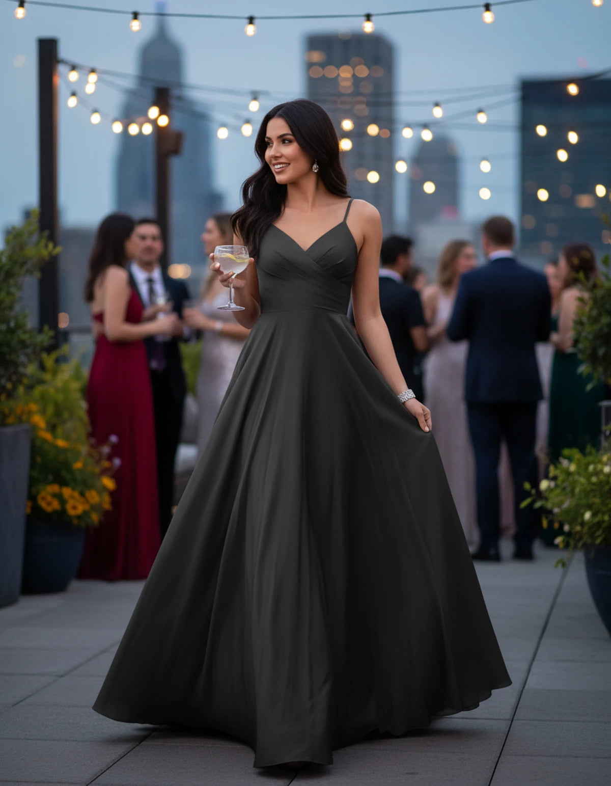 Campania Maxi Dress — Black | SKU: SD-75305-black-2,SD-75305-black-4,SD-75305-black-6,SD-75305-black-8,SD-75305-black-10,SD-75305-black-12,SD-75305-black-14,SD-75305-black-16,SD-75305-black-16W,SD-75305-black-18W,SD-75305-black-20W