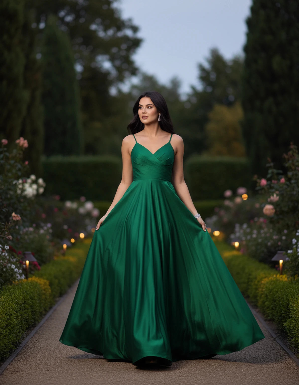 Campania Maxi Dress — Green | SKU: SD-75305-green-2,SD-75305-green-4,SD-75305-green-6,SD-75305-green-8,SD-75305-green-10,SD-75305-green-12,SD-75305-green-14,SD-75305-green-16,SD-75305-green-16W,SD-75305-green-18W,SD-75305-green-20W