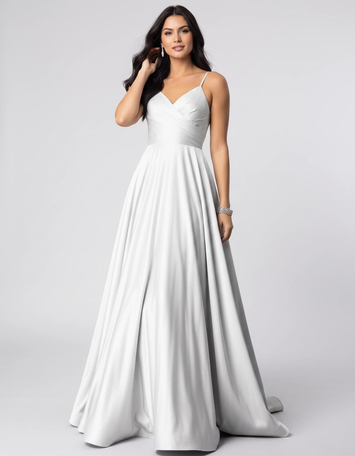 Campania Maxi Dress — White | SKU: SD-75305-white-2,SD-75305-white-4,SD-75305-white-6,SD-75305-white-8,SD-75305-white-10,SD-75305-white-12,SD-75305-white-14,SD-75305-white-16,SD-75305-white-16W,SD-75305-white-18W,SD-75305-white-20W