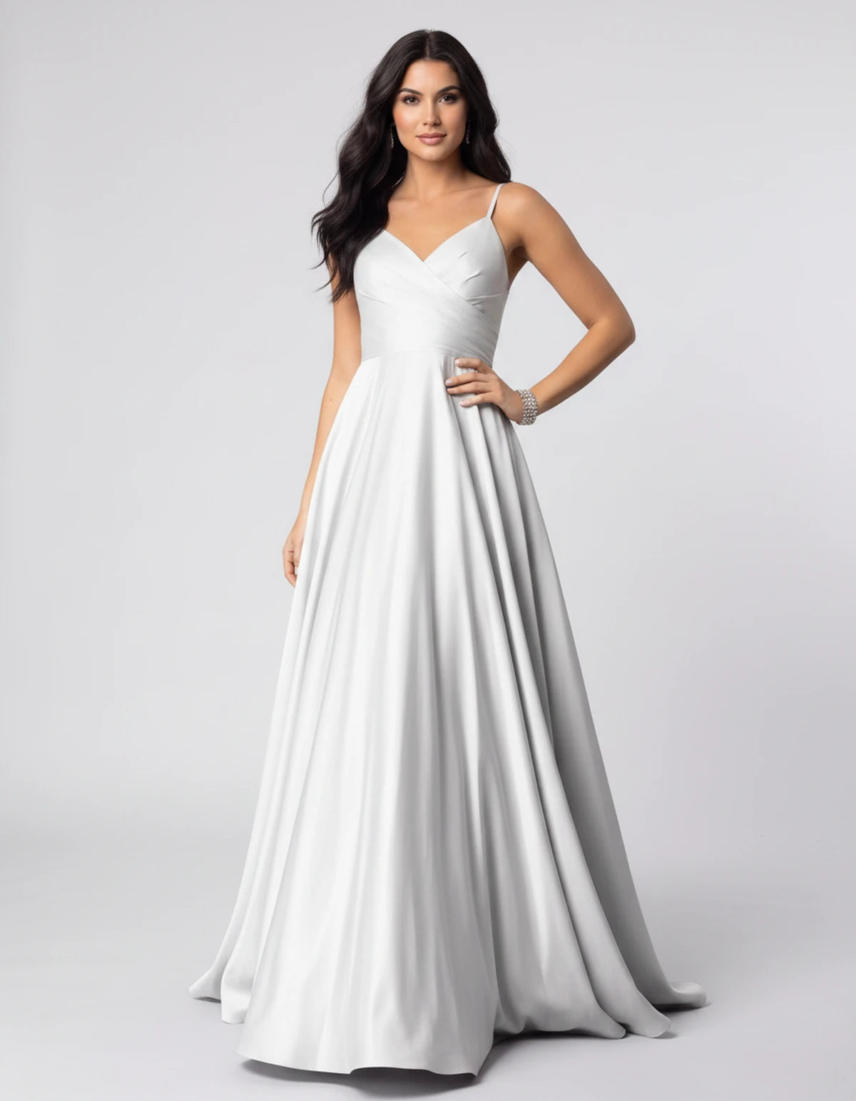 Campania Maxi Dress — White | SKU: SD-75305-white-2,SD-75305-white-4,SD-75305-white-6,SD-75305-white-8,SD-75305-white-10,SD-75305-white-12,SD-75305-white-14,SD-75305-white-16,SD-75305-white-16W,SD-75305-white-18W,SD-75305-white-20W