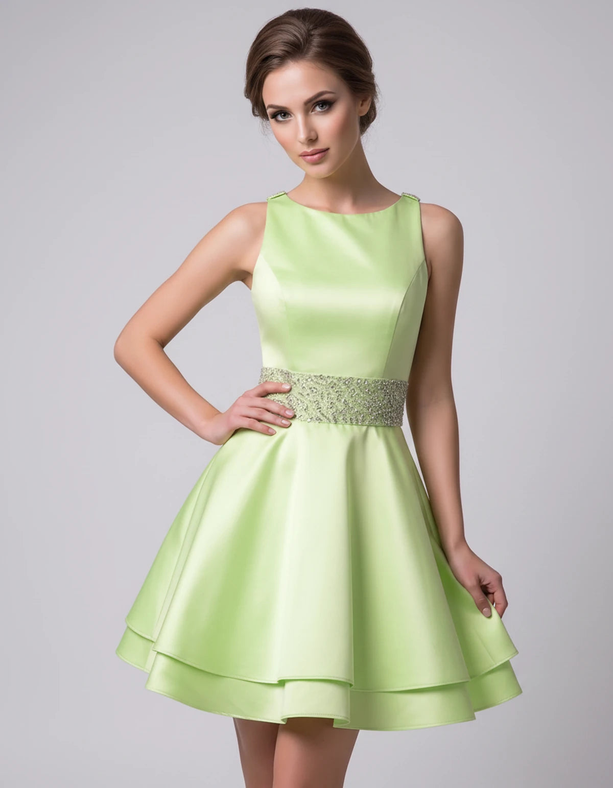 Caravelle Mini Dress — Mint | SKU: SD-47782-mint-2,SD-47782-mint-4,SD-47782-mint-6,SD-47782-mint-8,SD-47782-mint-10,SD-47782-mint-12,SD-47782-mint-14,SD-47782-mint-14W,SD-47782-mint-16,SD-47782-mint-16W,SD-47782-mint-18W,SD-47782-mint-20W,SD-47782-mint-22W,SD-47782-mint-24W