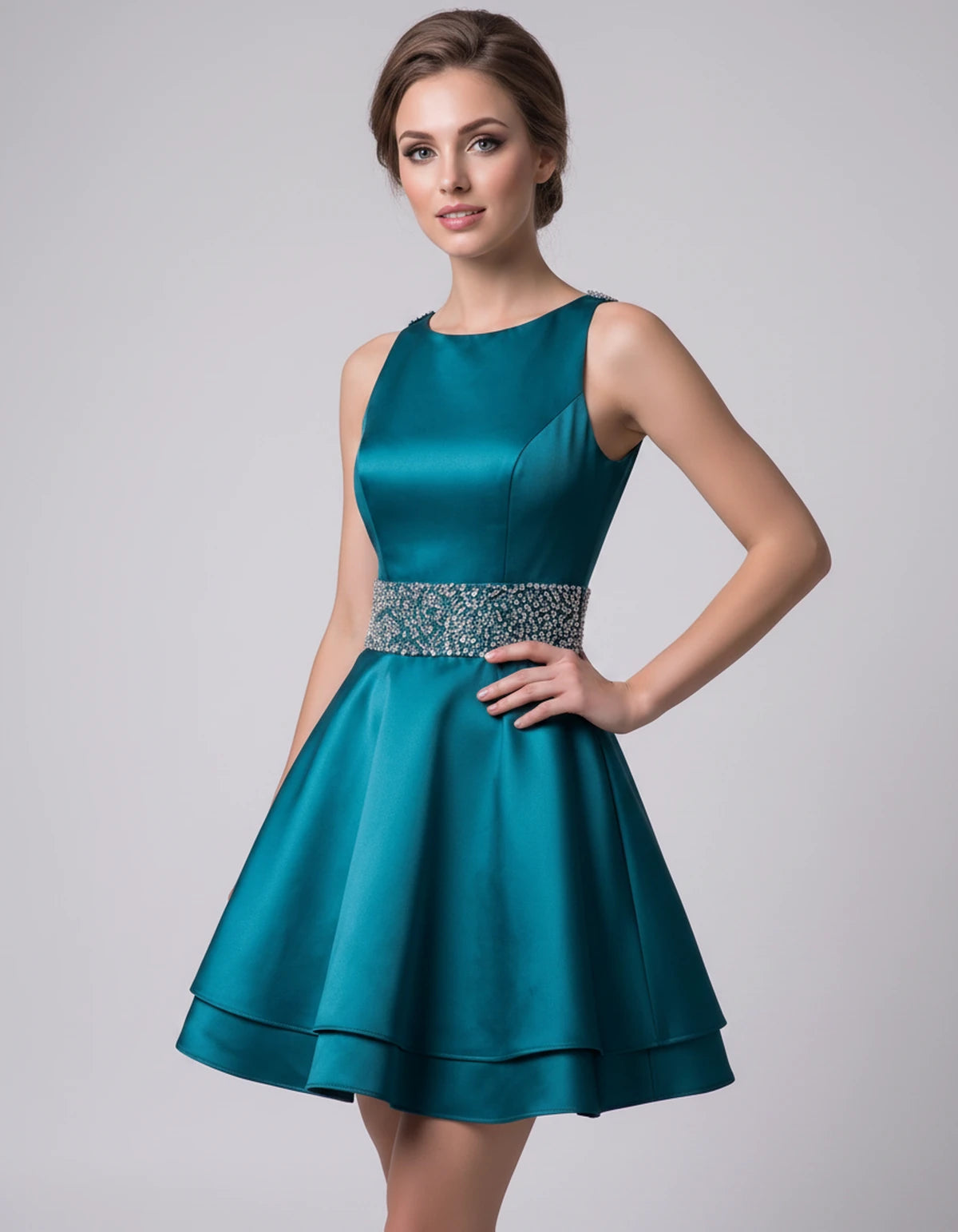 Caravelle Mini Dress — Teal | SKU: SD-47782-teal-2,SD-47782-teal-4,SD-47782-teal-6,SD-47782-teal-8,SD-47782-teal-10,SD-47782-teal-12,SD-47782-teal-14,SD-47782-teal-14W,SD-47782-teal-16,SD-47782-teal-16W,SD-47782-teal-18W,SD-47782-teal-20W,SD-47782-teal-22W,SD-47782-teal-24W