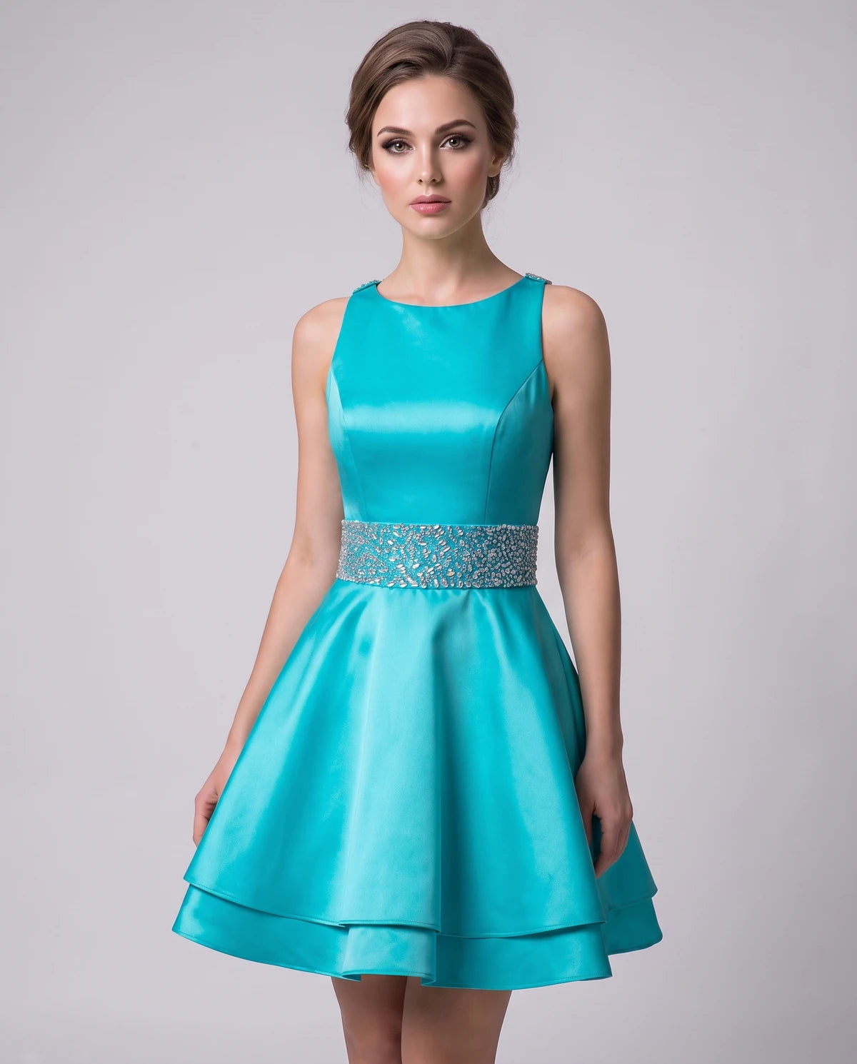 Caravelle Mini Dress — Turquoise