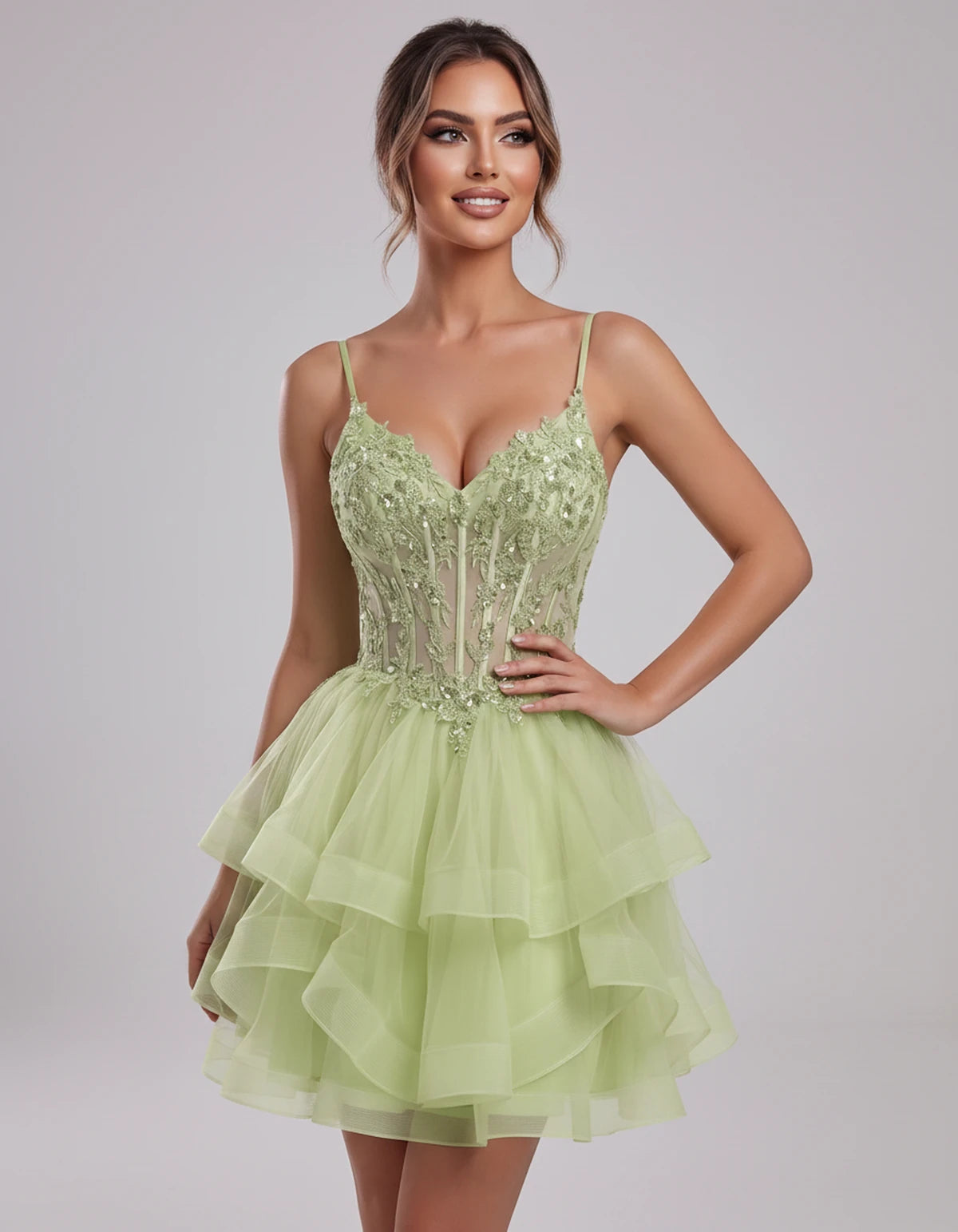 Carmela Mini Dress — Sage | SKU: SD-66563-sage-2,SD-66563-sage-4,SD-66563-sage-6,SD-66563-sage-8,SD-66563-sage-10,SD-66563-sage-12,SD-66563-sage-14,SD-66563-sage-14W,SD-66563-sage-16,SD-66563-sage-16W,SD-66563-sage-18W,SD-66563-sage-20W,SD-66563-sage-22W,SD-66563-sage-24W