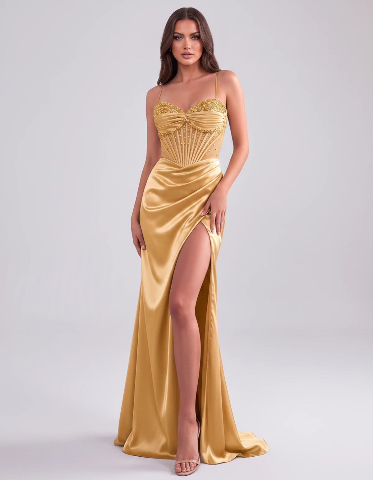 Cassia Maxi Dress — Gold | SKU: SD-84941-gold-2,SD-84941-gold-4,SD-84941-gold-6,SD-84941-gold-8,SD-84941-gold-10,SD-84941-gold-12,SD-84941-gold-14,SD-84941-gold-14W,SD-84941-gold-16,SD-84941-gold-16W,SD-84941-gold-18W,SD-84941-gold-20W