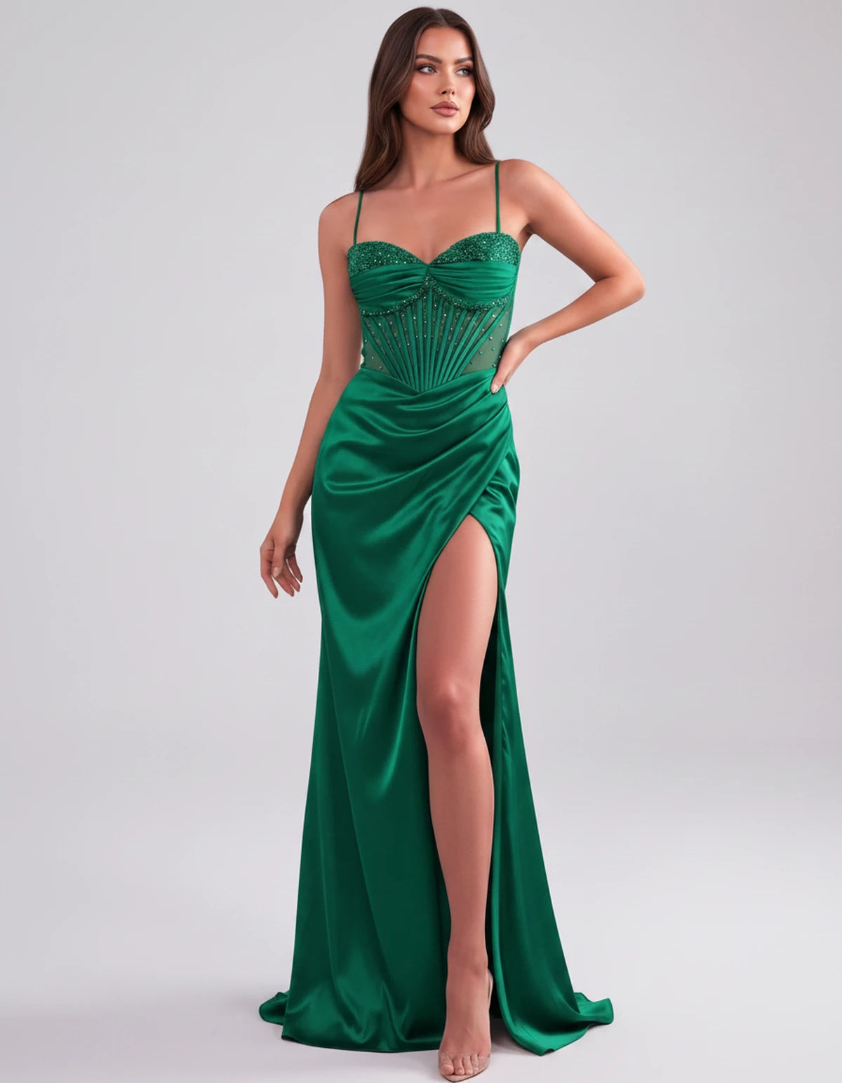 Cassia Maxi Dress — Green | SKU: SD-84941-green-2,SD-84941-green-4,SD-84941-green-6,SD-84941-green-8,SD-84941-green-10,SD-84941-green-12,SD-84941-green-14,SD-84941-green-14W,SD-84941-green-16,SD-84941-green-16W,SD-84941-green-18W,SD-84941-green-20W