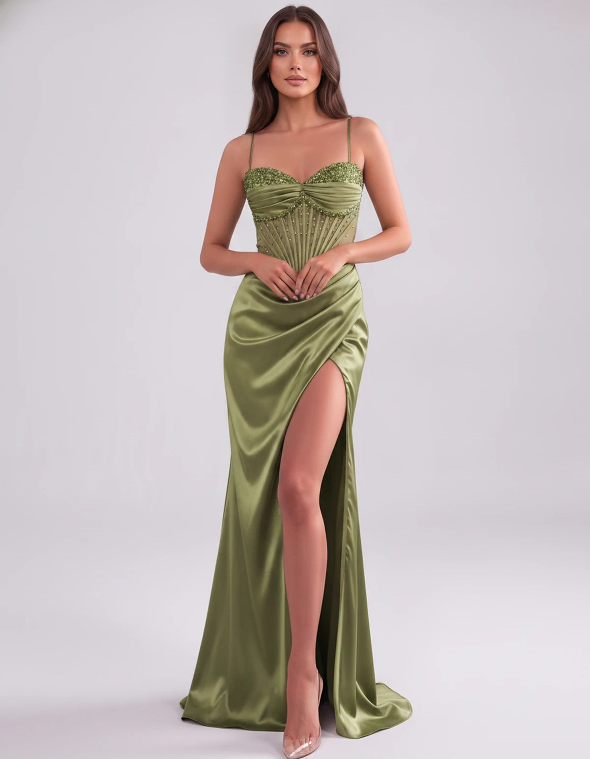 Cassia Maxi Dress — Olive Green | SKU: SD-84941-olivegreen-2,SD-84941-olivegreen-4,SD-84941-olivegreen-6,SD-84941-olivegreen-8,SD-84941-olivegreen-10,SD-84941-olivegreen-12,SD-84941-olivegreen-14,SD-84941-olivegreen-14W,SD-84941-olivegreen-16,SD-84941-olivegreen-16W,SD-84941-olivegreen-18W,SD-84941-olivegreen-20W