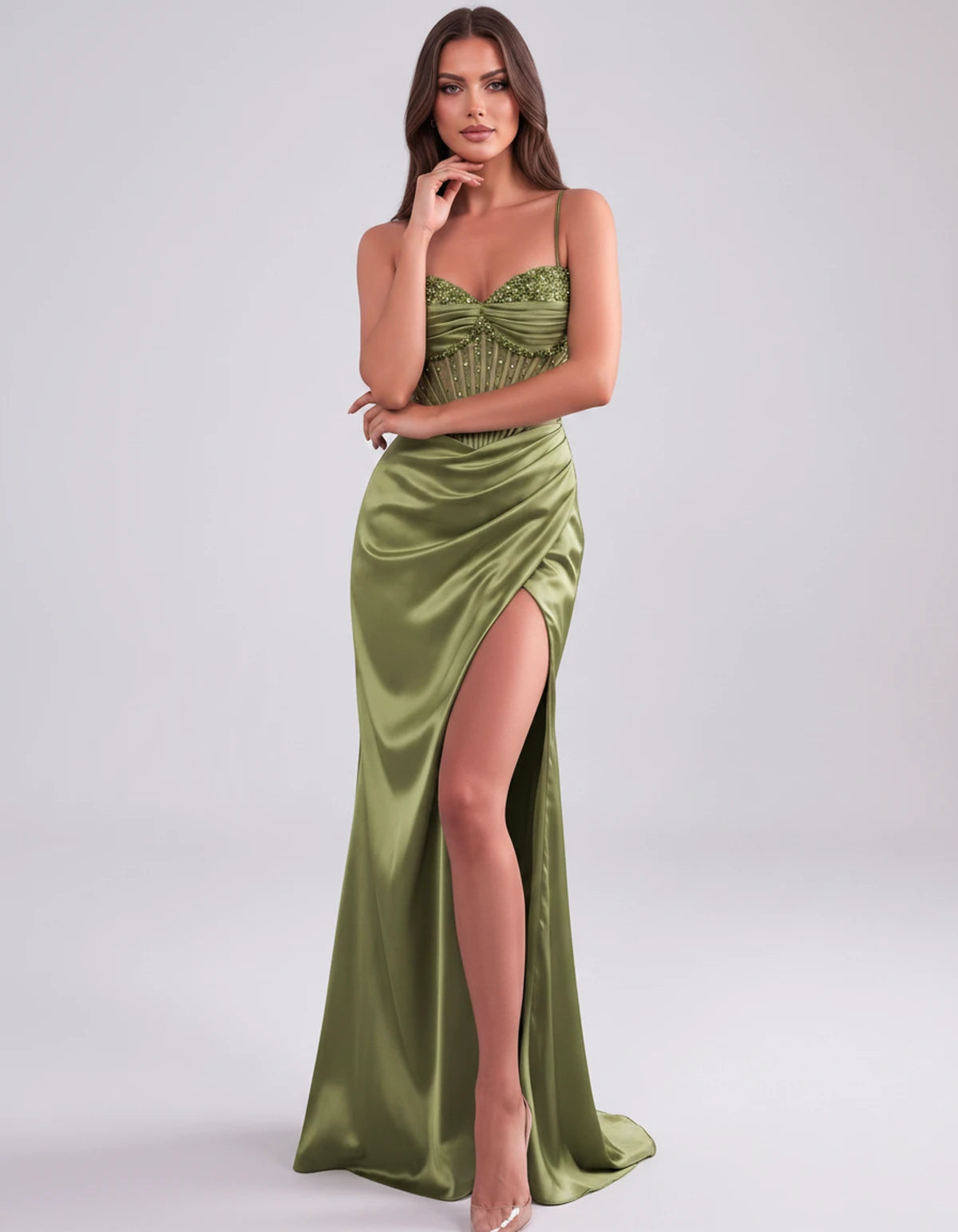 Cassia Maxi Dress — Olive Green | SKU: SD-84941-olivegreen-2,SD-84941-olivegreen-4,SD-84941-olivegreen-6,SD-84941-olivegreen-8,SD-84941-olivegreen-10,SD-84941-olivegreen-12,SD-84941-olivegreen-14,SD-84941-olivegreen-14W,SD-84941-olivegreen-16,SD-84941-olivegreen-16W,SD-84941-olivegreen-18W,SD-84941-olivegreen-20W