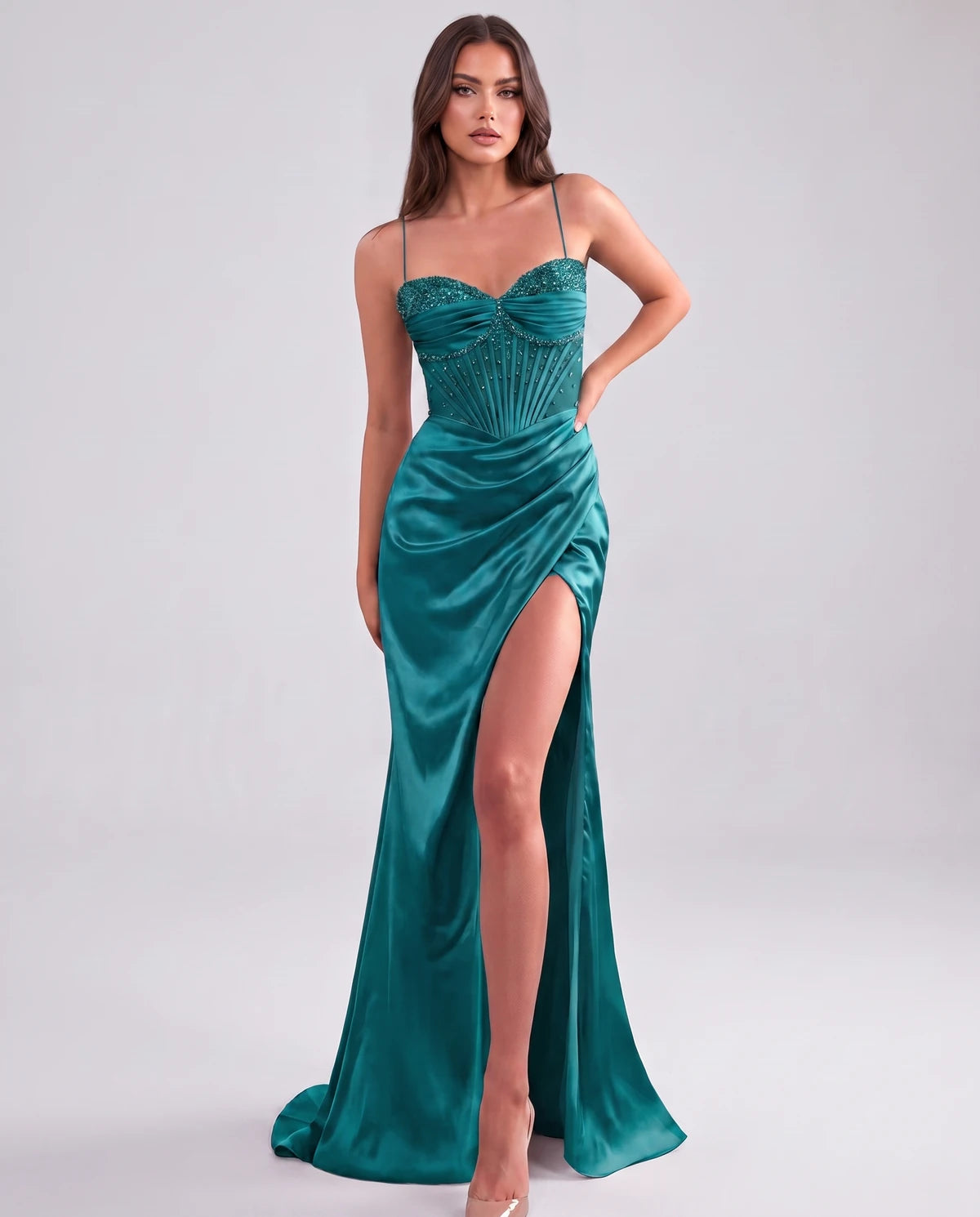 Cassia Maxi Dress — Peacock