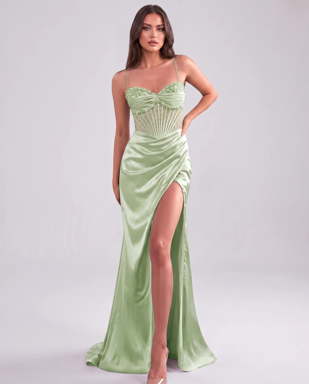 Cassia Maxi Dress — Sage Green