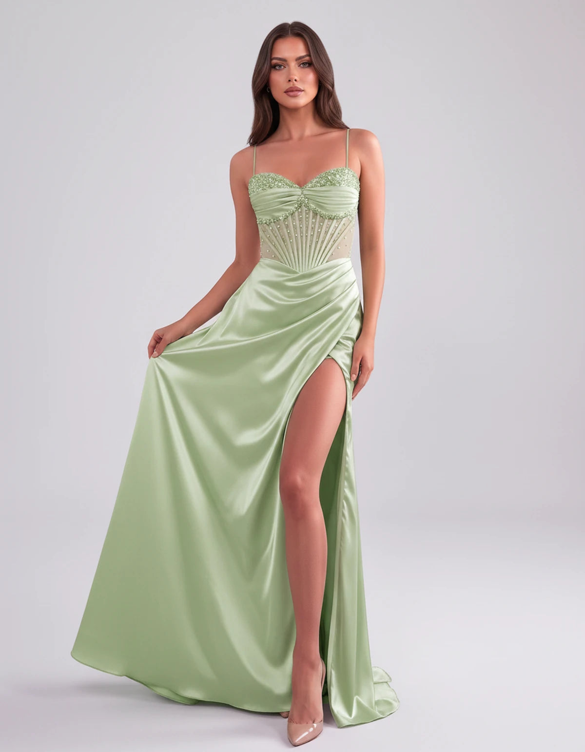 Cassia Maxi Dress — Sage Green | SKU: SD-84941-sagegreen-2,SD-84941-sagegreen-4,SD-84941-sagegreen-6,SD-84941-sagegreen-8,SD-84941-sagegreen-10,SD-84941-sagegreen-12,SD-84941-sagegreen-14,SD-84941-sagegreen-14W,SD-84941-sagegreen-16,SD-84941-sagegreen-16W,SD-84941-sagegreen-18W,SD-84941-sagegreen-20W