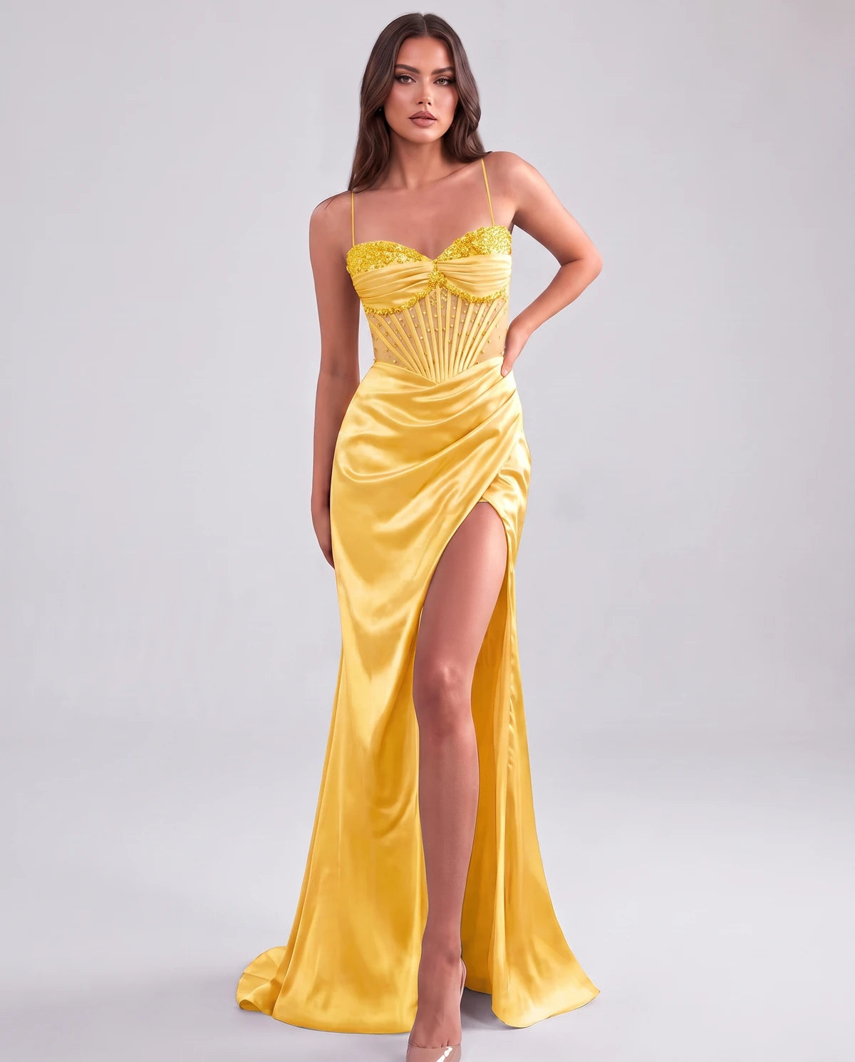 Cassia Maxi Dress — Yellow
