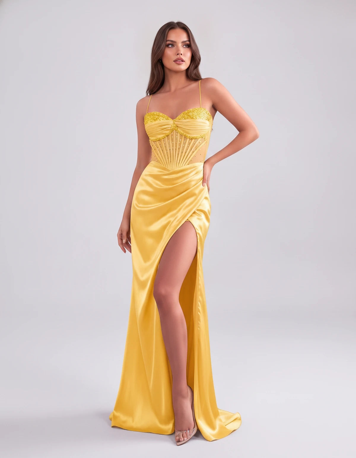 Cassia Maxi Dress — Yellow | SKU: SD-84941-yellow-2,SD-84941-yellow-4,SD-84941-yellow-6,SD-84941-yellow-8,SD-84941-yellow-10,SD-84941-yellow-12,SD-84941-yellow-14,SD-84941-yellow-14W,SD-84941-yellow-16,SD-84941-yellow-16W,SD-84941-yellow-18W,SD-84941-yellow-20W