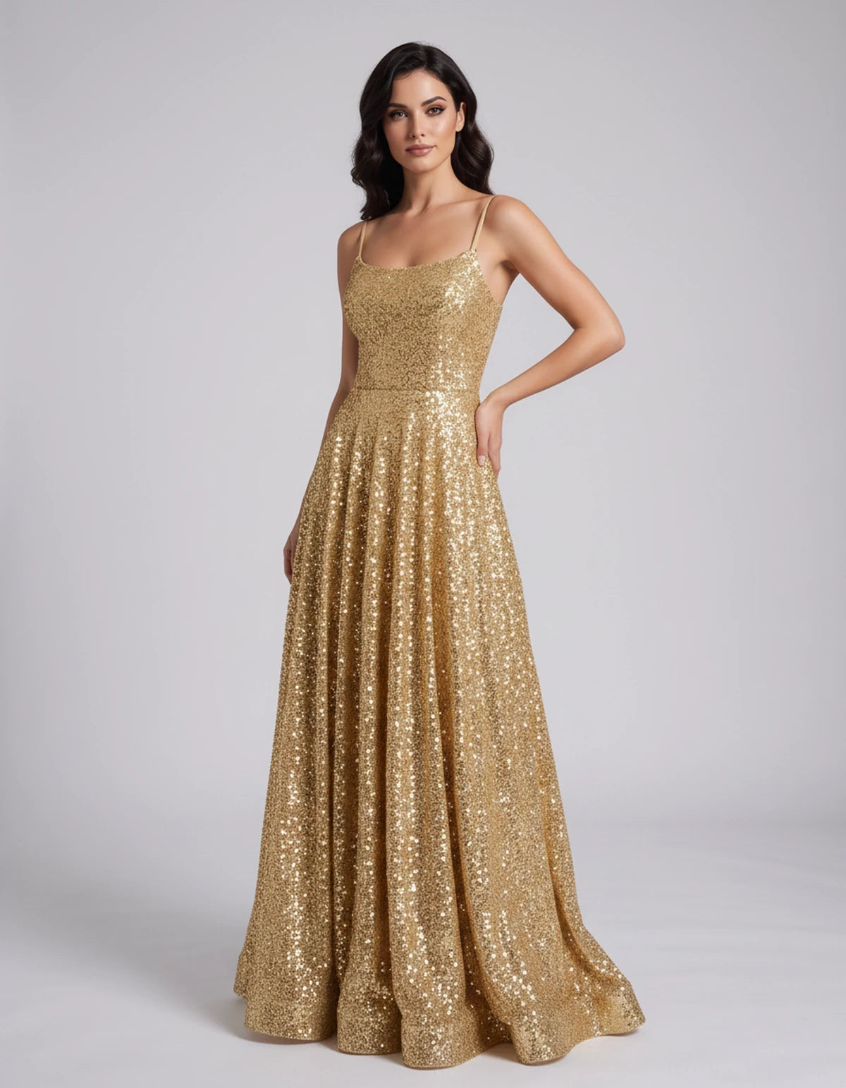 Castellane Maxi Dress — Gold | SKU: SD-84581-gold-2,SD-84581-gold-4,SD-84581-gold-6,SD-84581-gold-8,SD-84581-gold-10,SD-84581-gold-12,SD-84581-gold-14,SD-84581-gold-16,SD-84581-gold-16W,SD-84581-gold-18W,SD-84581-gold-20W,SD-84581-gold-22W