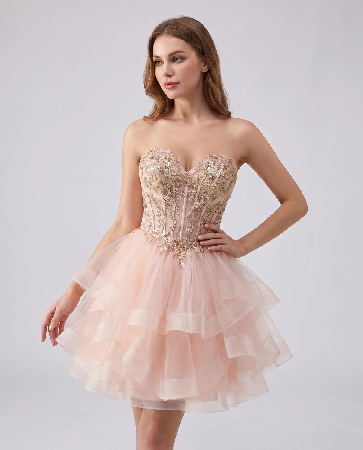 Cerelia Midi Dresses — Blush Pink