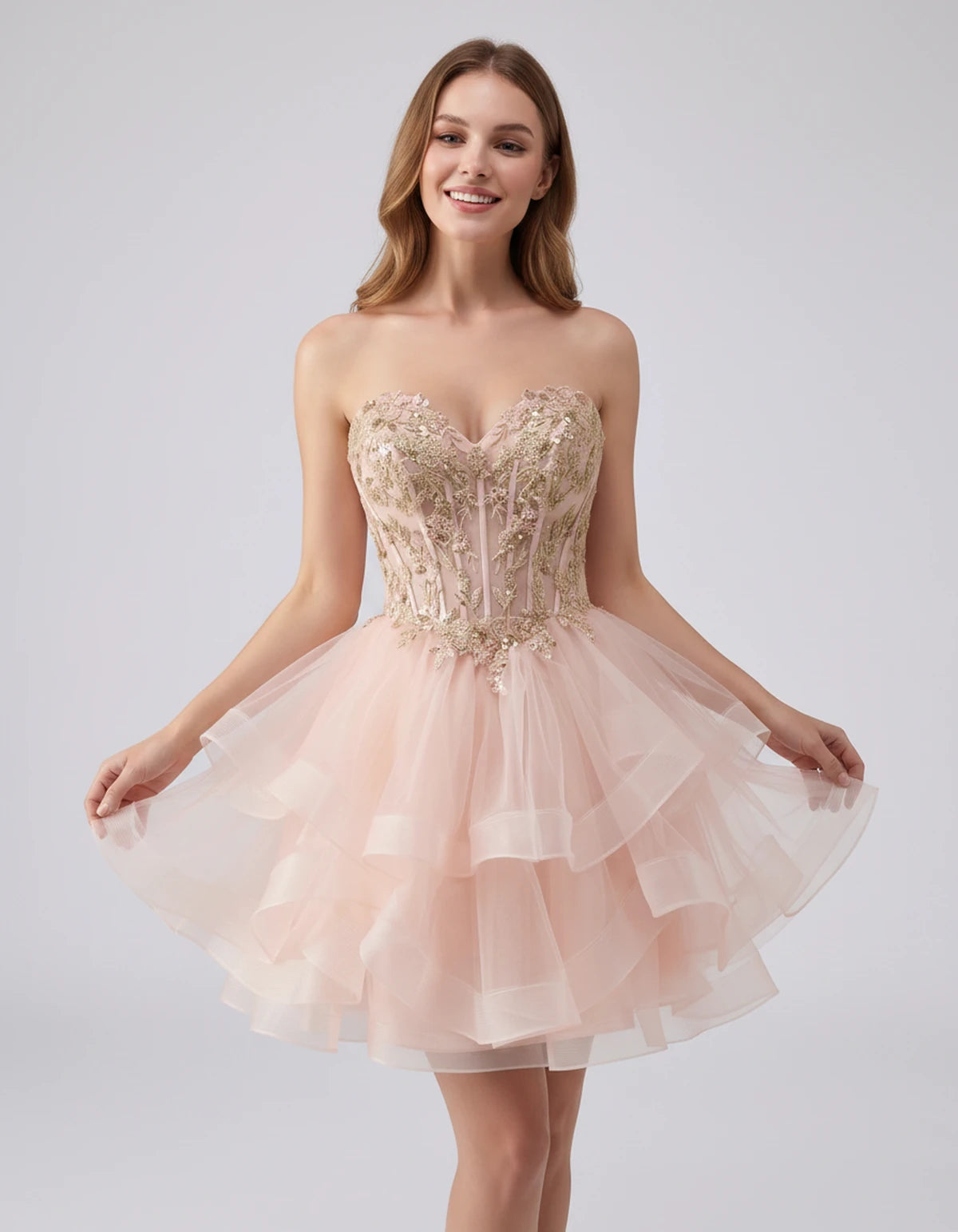Cerelia Midi Dresses — Blush Pink | SKU: SD-73258-blushpink-2,SD-73258-blushpink-4,SD-73258-blushpink-6,SD-73258-blushpink-8,SD-73258-blushpink-10,SD-73258-blushpink-12,SD-73258-blushpink-14,SD-73258-blushpink-14W,SD-73258-blushpink-16,SD-73258-blushpink-16W,SD-73258-blushpink-18W,SD-73258-blushpink-20W