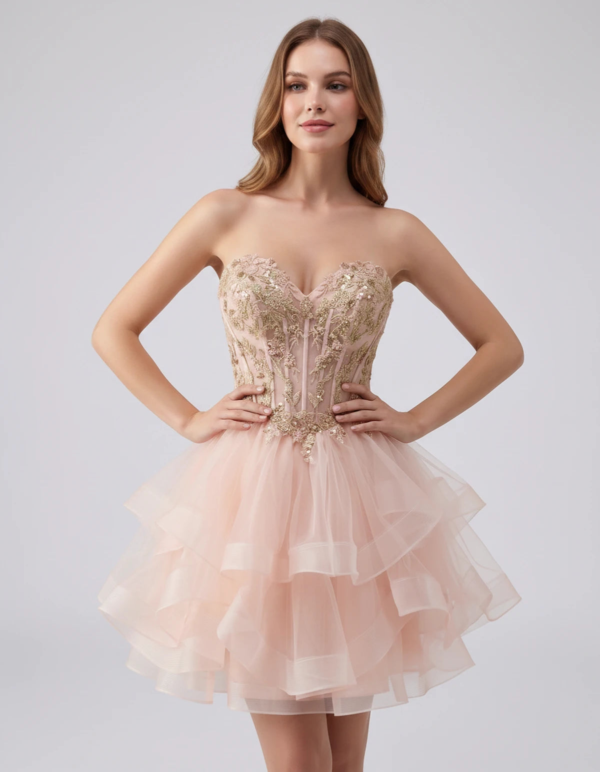 Cerelia Midi Dresses — Blush Pink | SKU: SD-73258-blushpink-2,SD-73258-blushpink-4,SD-73258-blushpink-6,SD-73258-blushpink-8,SD-73258-blushpink-10,SD-73258-blushpink-12,SD-73258-blushpink-14,SD-73258-blushpink-14W,SD-73258-blushpink-16,SD-73258-blushpink-16W,SD-73258-blushpink-18W,SD-73258-blushpink-20W