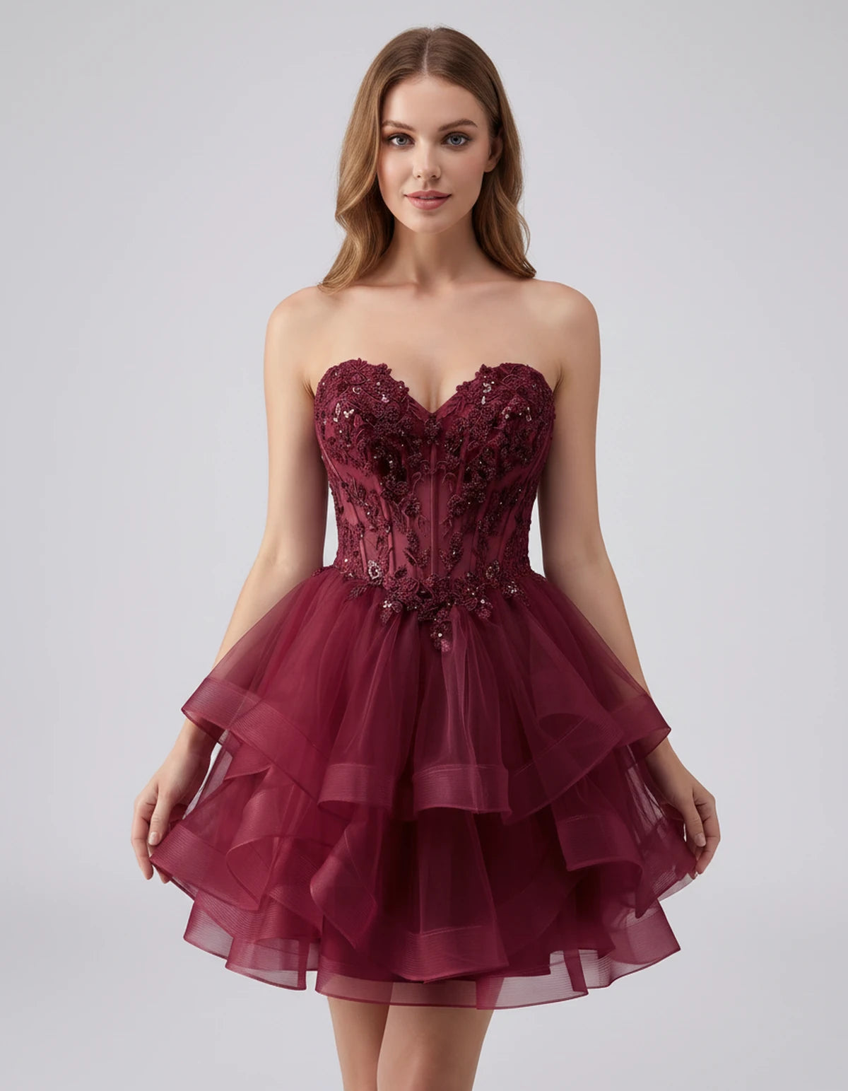 Cerelia Midi Dresses — Burgundy | SKU: SD-73258-burgundy-2,SD-73258-burgundy-4,SD-73258-burgundy-6,SD-73258-burgundy-8,SD-73258-burgundy-10,SD-73258-burgundy-12,SD-73258-burgundy-14,SD-73258-burgundy-14W,SD-73258-burgundy-16,SD-73258-burgundy-16W,SD-73258-burgundy-18W,SD-73258-burgundy-20W