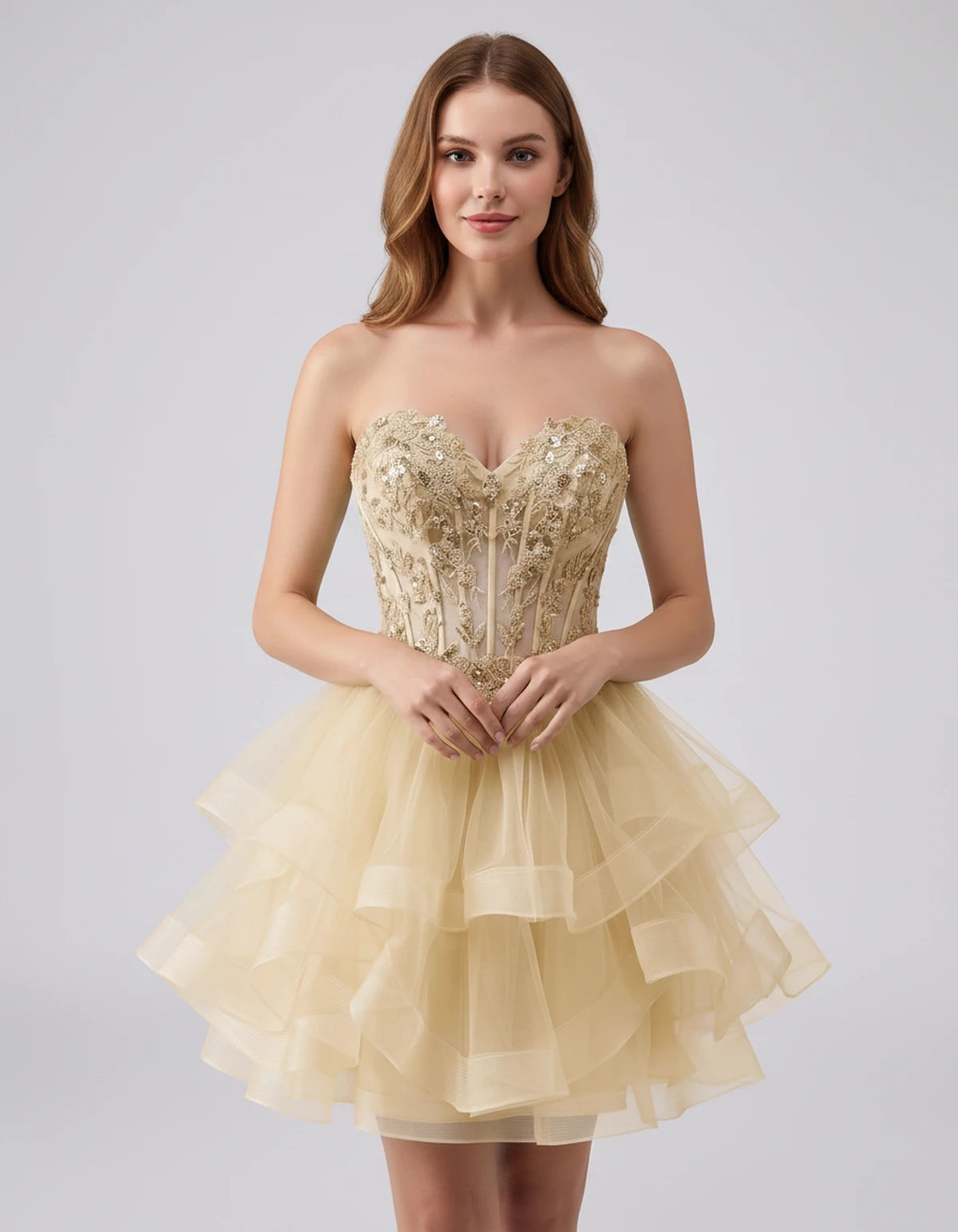Cerelia Midi Dresses — Champagne | SKU: SD-73258-champagne-2,SD-73258-champagne-4,SD-73258-champagne-6,SD-73258-champagne-8,SD-73258-champagne-10,SD-73258-champagne-12,SD-73258-champagne-14,SD-73258-champagne-14W,SD-73258-champagne-16,SD-73258-champagne-16W,SD-73258-champagne-18W,SD-73258-champagne-20W