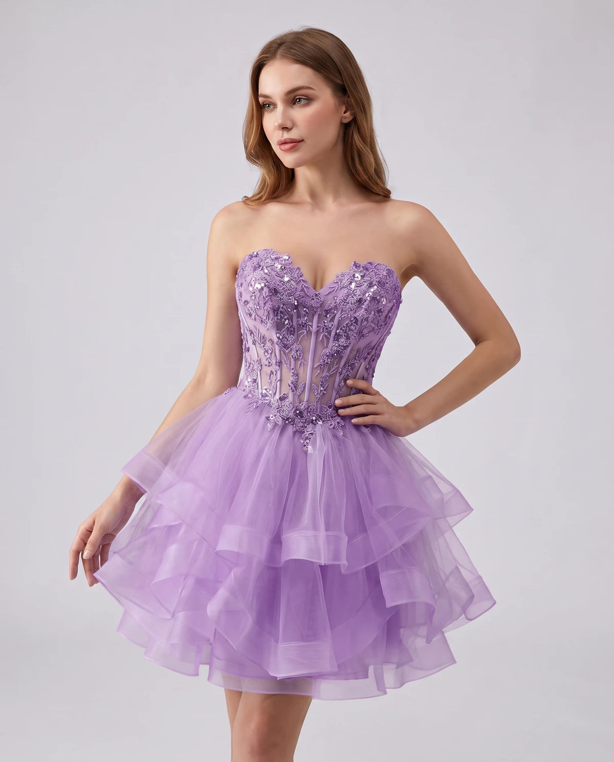 Cerelia Midi Dresses — Lavender