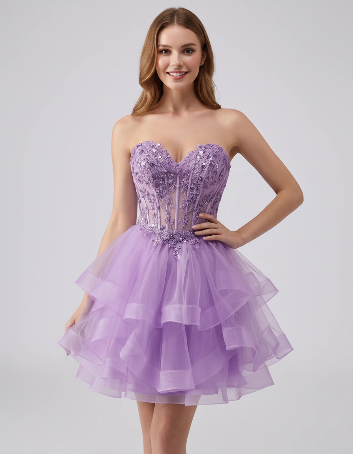 Cerelia Midi Dresses — Lavender | SKU: SD-73258-lavender-2,SD-73258-lavender-4,SD-73258-lavender-6,SD-73258-lavender-8,SD-73258-lavender-10,SD-73258-lavender-12,SD-73258-lavender-14,SD-73258-lavender-14W,SD-73258-lavender-16,SD-73258-lavender-16W,SD-73258-lavender-18W,SD-73258-lavender-20W