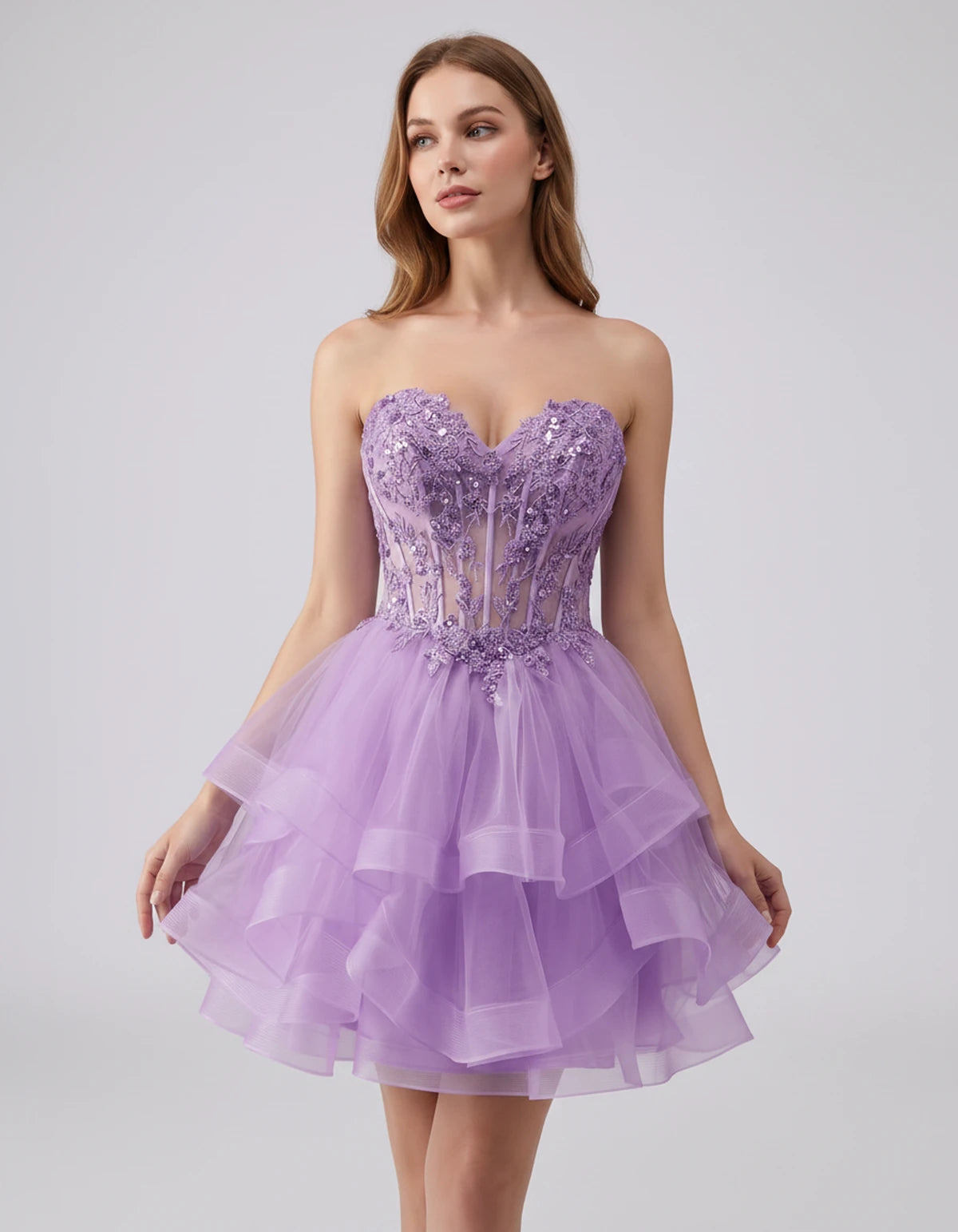 Cerelia Midi Dresses — Lavender | SKU: SD-73258-lavender-2,SD-73258-lavender-4,SD-73258-lavender-6,SD-73258-lavender-8,SD-73258-lavender-10,SD-73258-lavender-12,SD-73258-lavender-14,SD-73258-lavender-14W,SD-73258-lavender-16,SD-73258-lavender-16W,SD-73258-lavender-18W,SD-73258-lavender-20W
