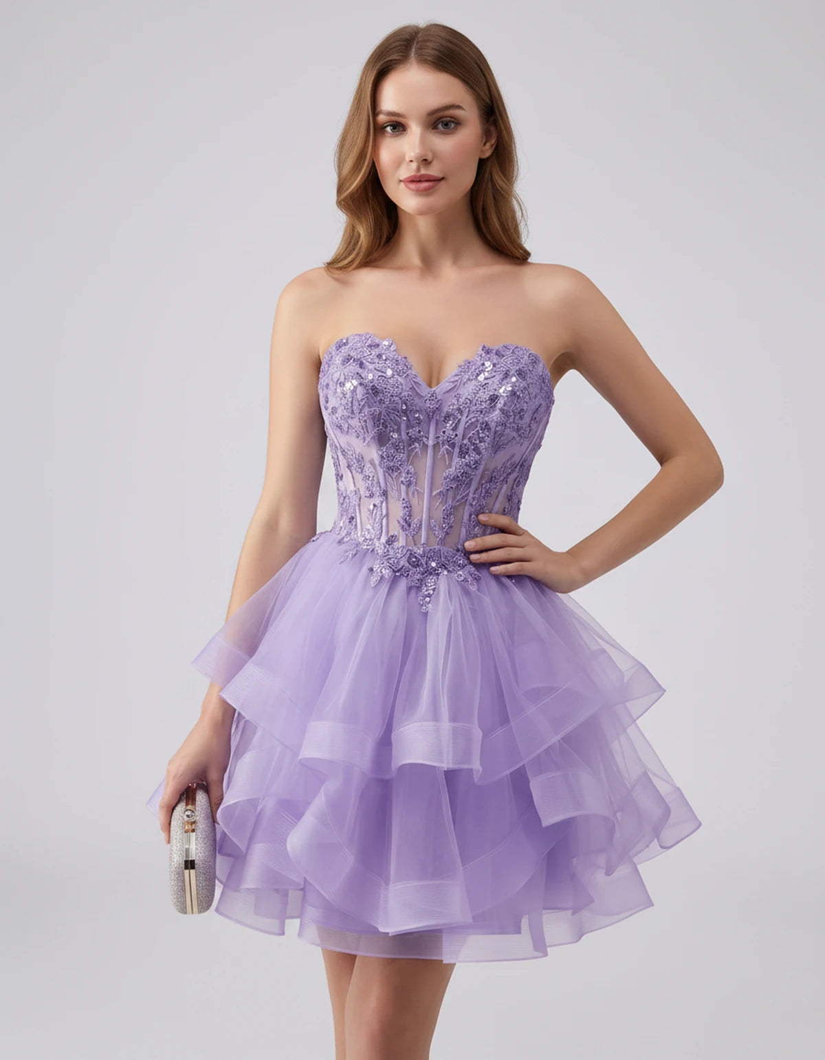 Cerelia Midi Dresses — Lilac | SKU: SD-73258-lilac-2,SD-73258-lilac-4,SD-73258-lilac-6,SD-73258-lilac-8,SD-73258-lilac-10,SD-73258-lilac-12,SD-73258-lilac-14,SD-73258-lilac-14W,SD-73258-lilac-16,SD-73258-lilac-16W,SD-73258-lilac-18W,SD-73258-lilac-20W