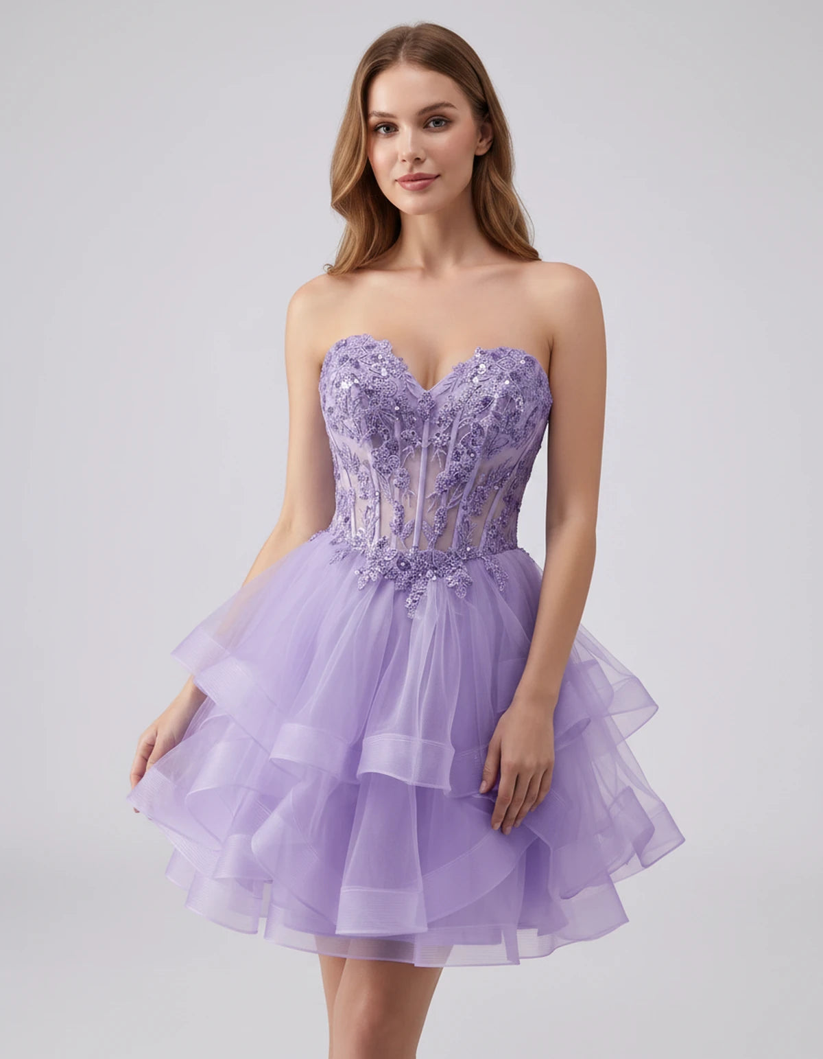 Cerelia Midi Dresses — Lilac | SKU: SD-73258-lilac-2,SD-73258-lilac-4,SD-73258-lilac-6,SD-73258-lilac-8,SD-73258-lilac-10,SD-73258-lilac-12,SD-73258-lilac-14,SD-73258-lilac-14W,SD-73258-lilac-16,SD-73258-lilac-16W,SD-73258-lilac-18W,SD-73258-lilac-20W