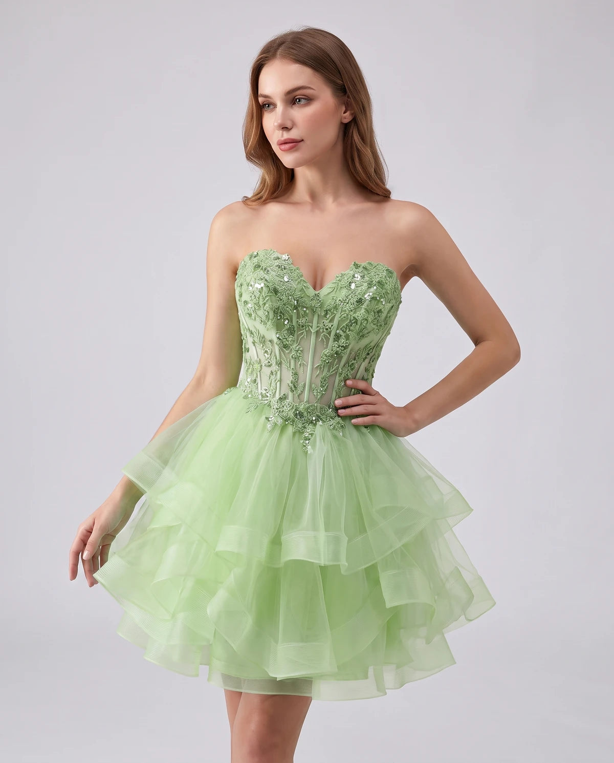 Cerelia Midi Dresses — Sage Green