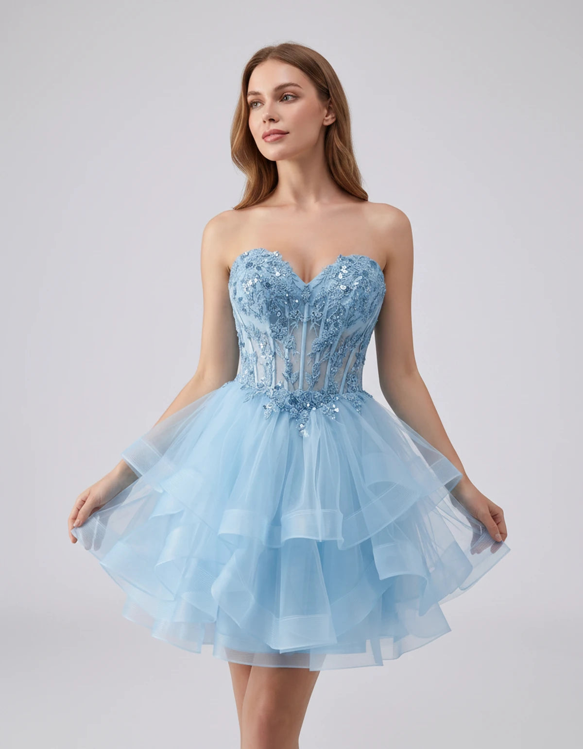 Cerelia Midi Dresses — Sky Blue | SKU: SD-73258-skyblue-2,SD-73258-skyblue-4,SD-73258-skyblue-6,SD-73258-skyblue-8,SD-73258-skyblue-10,SD-73258-skyblue-12,SD-73258-skyblue-14,SD-73258-skyblue-14W,SD-73258-skyblue-16,SD-73258-skyblue-16W,SD-73258-skyblue-18W,SD-73258-skyblue-20W