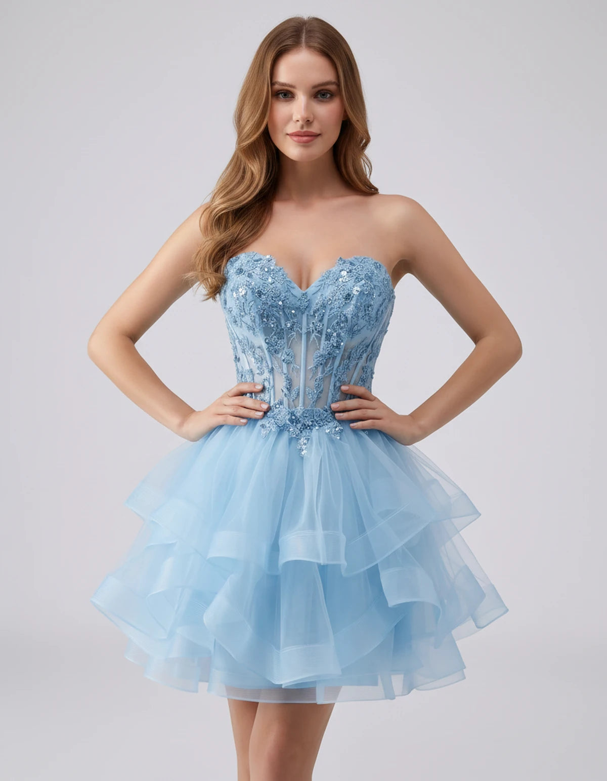 Cerelia Midi Dresses — Sky Blue | SKU: SD-73258-skyblue-2,SD-73258-skyblue-4,SD-73258-skyblue-6,SD-73258-skyblue-8,SD-73258-skyblue-10,SD-73258-skyblue-12,SD-73258-skyblue-14,SD-73258-skyblue-14W,SD-73258-skyblue-16,SD-73258-skyblue-16W,SD-73258-skyblue-18W,SD-73258-skyblue-20W