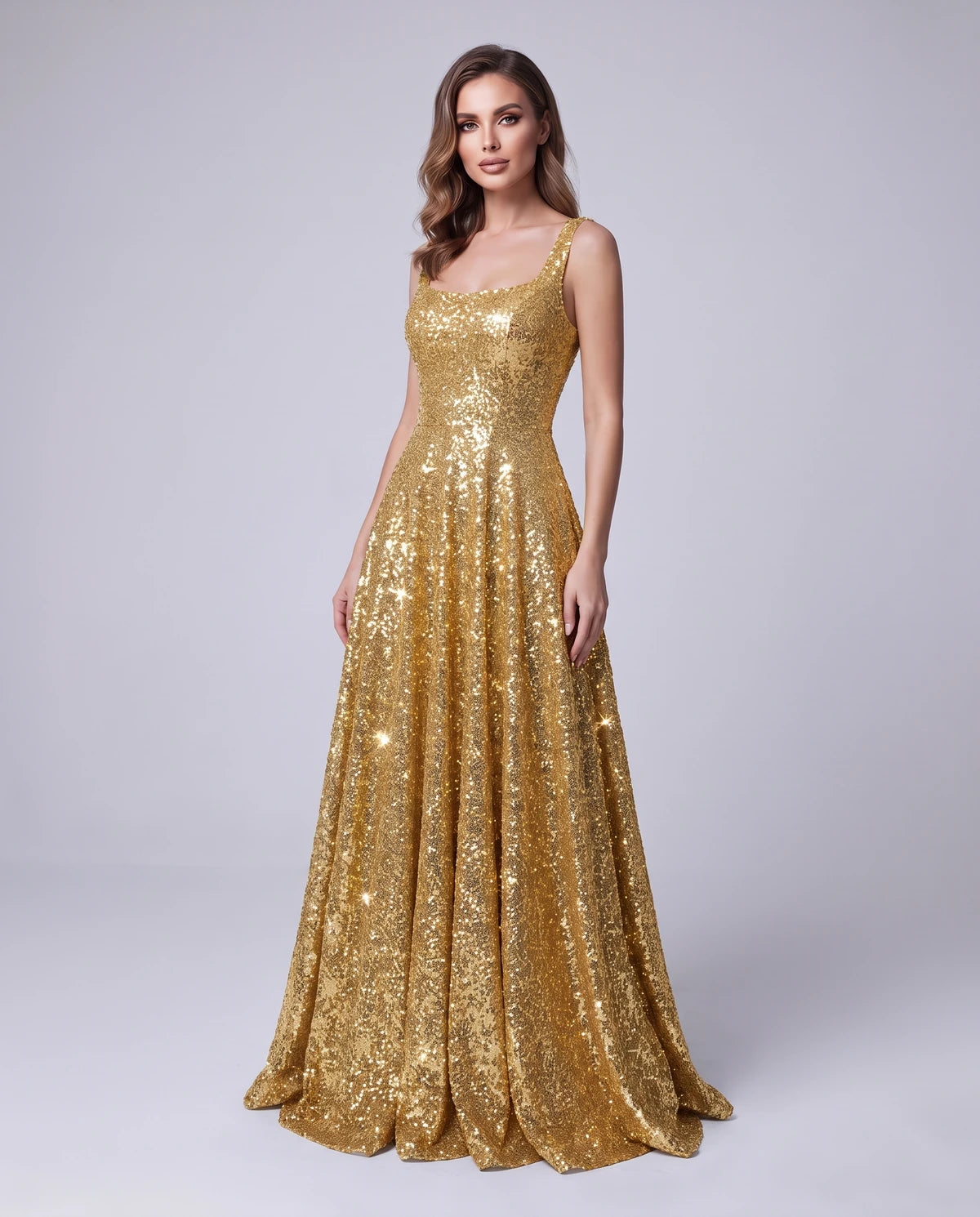 Cerise Maxi Dress — Gold