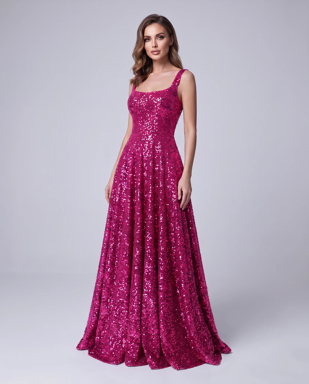 Cerise Maxi Dress — Hot Pink