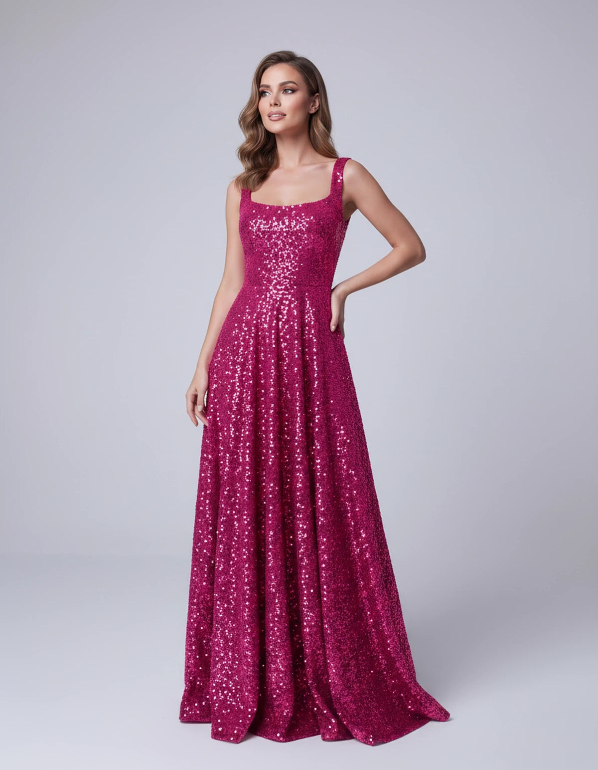 Cerise Maxi Dress — Hot Pink | SKU: SD-37869-hotpink-2,SD-37869-hotpink-4,SD-37869-hotpink-6,SD-37869-hotpink-8,SD-37869-hotpink-10,SD-37869-hotpink-12,SD-37869-hotpink-14,SD-37869-hotpink-16,SD-37869-hotpink-16W,SD-37869-hotpink-18W,SD-37869-hotpink-20W
