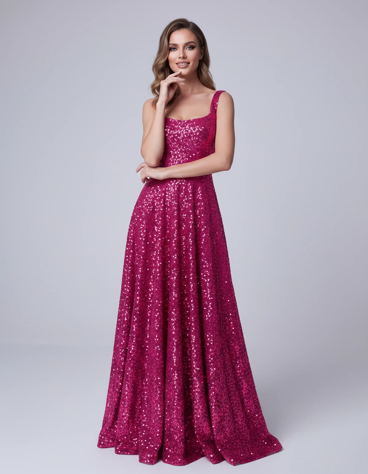 Cerise Maxi Dress — Hot Pink | SKU: SD-37869-hotpink-2,SD-37869-hotpink-4,SD-37869-hotpink-6,SD-37869-hotpink-8,SD-37869-hotpink-10,SD-37869-hotpink-12,SD-37869-hotpink-14,SD-37869-hotpink-16,SD-37869-hotpink-16W,SD-37869-hotpink-18W,SD-37869-hotpink-20W