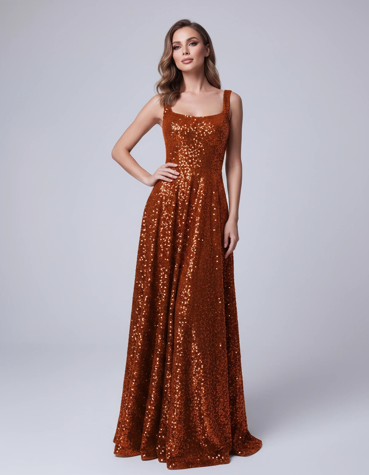 Cerise Maxi Dress — Orange | SKU: SD-37869-orange-2,SD-37869-orange-4,SD-37869-orange-6,SD-37869-orange-8,SD-37869-orange-10,SD-37869-orange-12,SD-37869-orange-14,SD-37869-orange-16,SD-37869-orange-16W,SD-37869-orange-18W,SD-37869-orange-20W