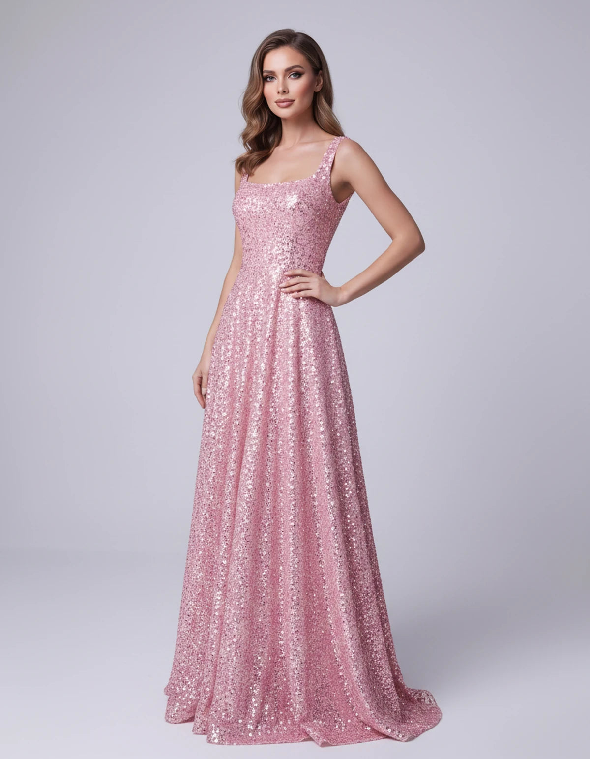 Cerise Maxi Dress — Pink | SKU: SD-37869-pink-2,SD-37869-pink-4,SD-37869-pink-6,SD-37869-pink-8,SD-37869-pink-10,SD-37869-pink-12,SD-37869-pink-14,SD-37869-pink-16,SD-37869-pink-16W,SD-37869-pink-18W,SD-37869-pink-20W