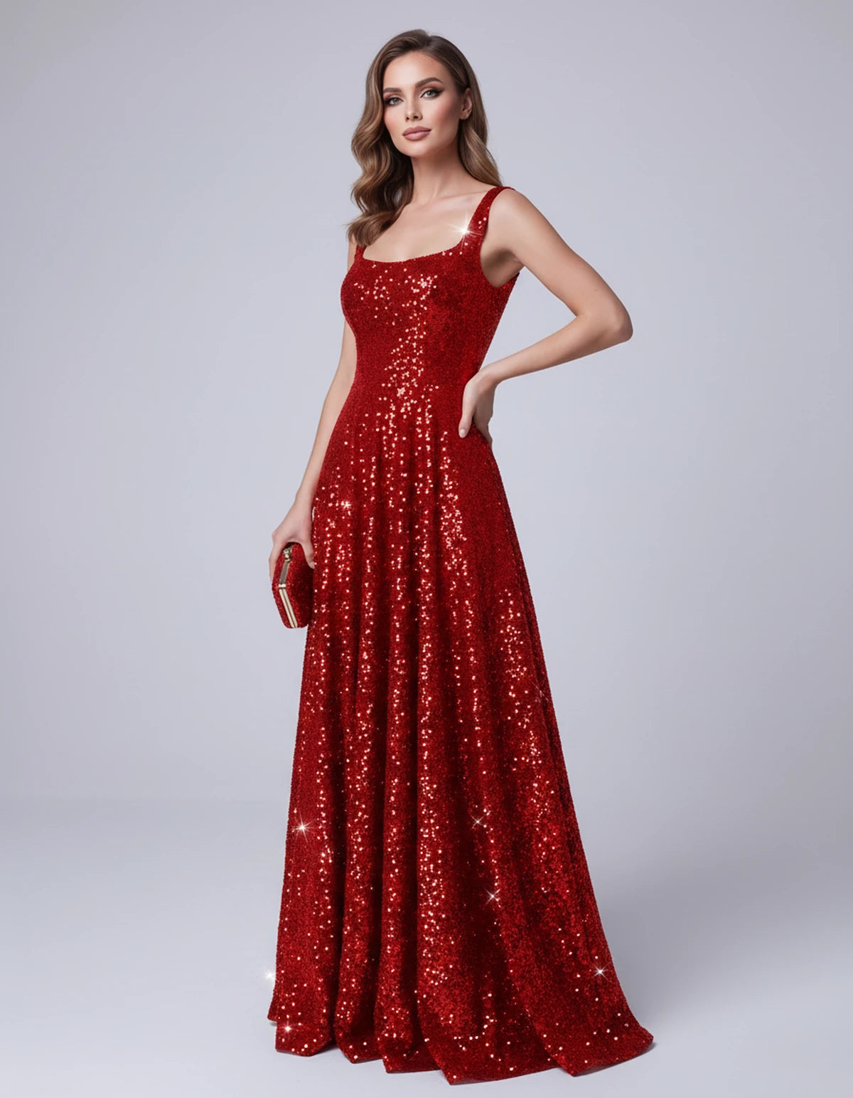Cerise Maxi Dress — Red | SKU: SD-37869-red-2,SD-37869-red-4,SD-37869-red-6,SD-37869-red-8,SD-37869-red-10,SD-37869-red-12,SD-37869-red-14,SD-37869-red-16,SD-37869-red-16W,SD-37869-red-18W,SD-37869-red-20W