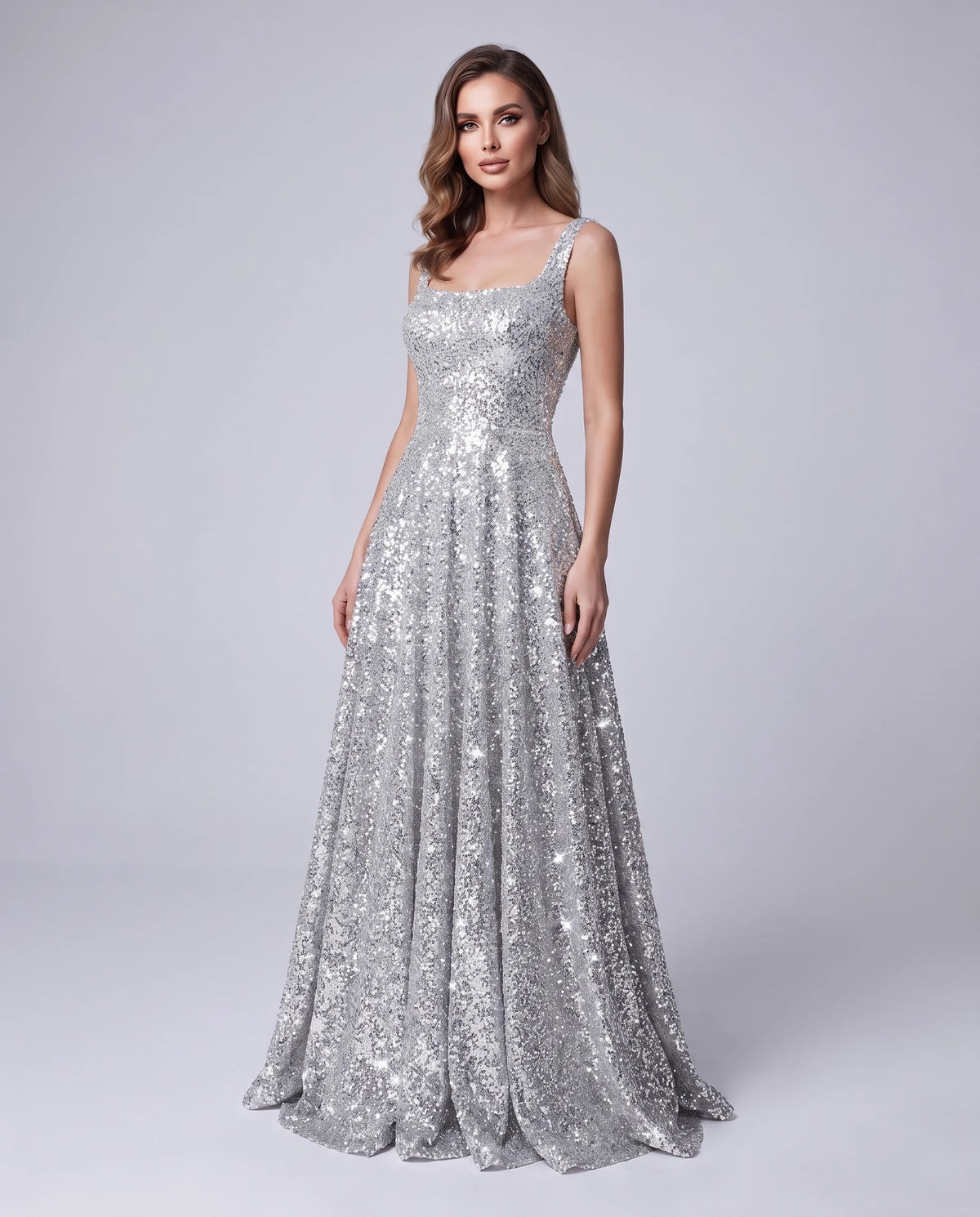 Cerise Maxi Dress — Silver