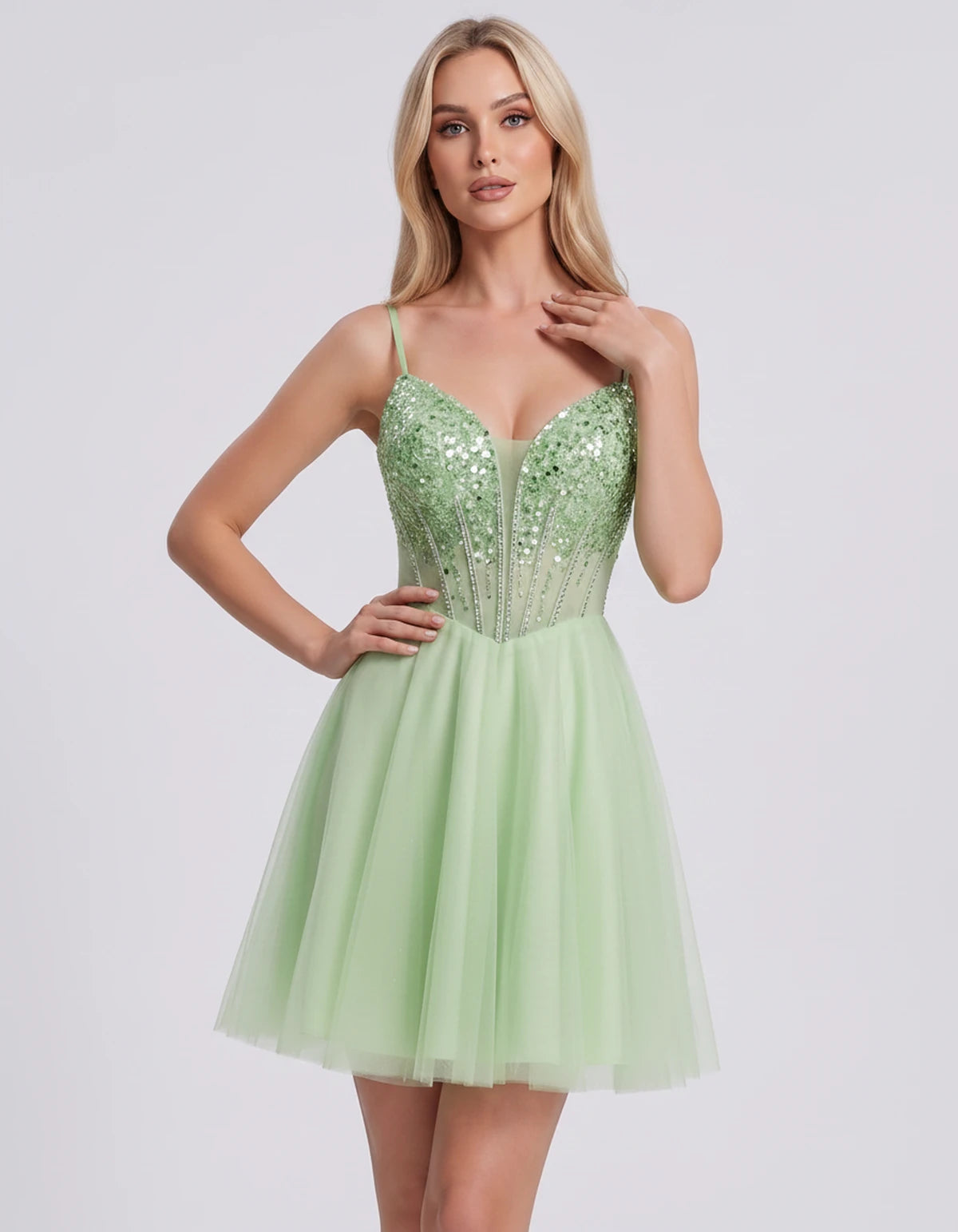 Charlise Mini Dress — Sage | SKU: SD-81155-sage-2,SD-81155-sage-4,SD-81155-sage-6,SD-81155-sage-8,SD-81155-sage-10,SD-81155-sage-12,SD-81155-sage-14,SD-81155-sage-16,SD-81155-sage-16W,SD-81155-sage-18W,SD-81155-sage-20W,SD-81155-sage-22W