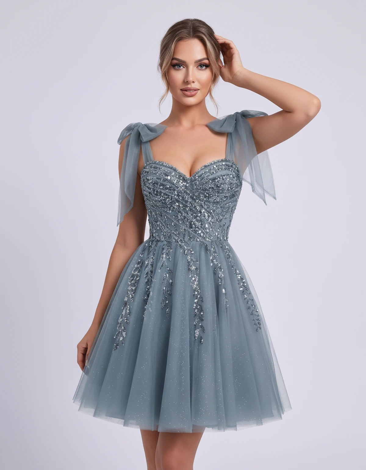 Coralie Midi Dresses — Dusty Blue | SKU: SD-67209-dustyblue-2,SD-67209-dustyblue-4,SD-67209-dustyblue-6,SD-67209-dustyblue-8,SD-67209-dustyblue-10,SD-67209-dustyblue-12,SD-67209-dustyblue-14,SD-67209-dustyblue-14W,SD-67209-dustyblue-16,SD-67209-dustyblue-16W,SD-67209-dustyblue-18W,SD-67209-dustyblue-20W