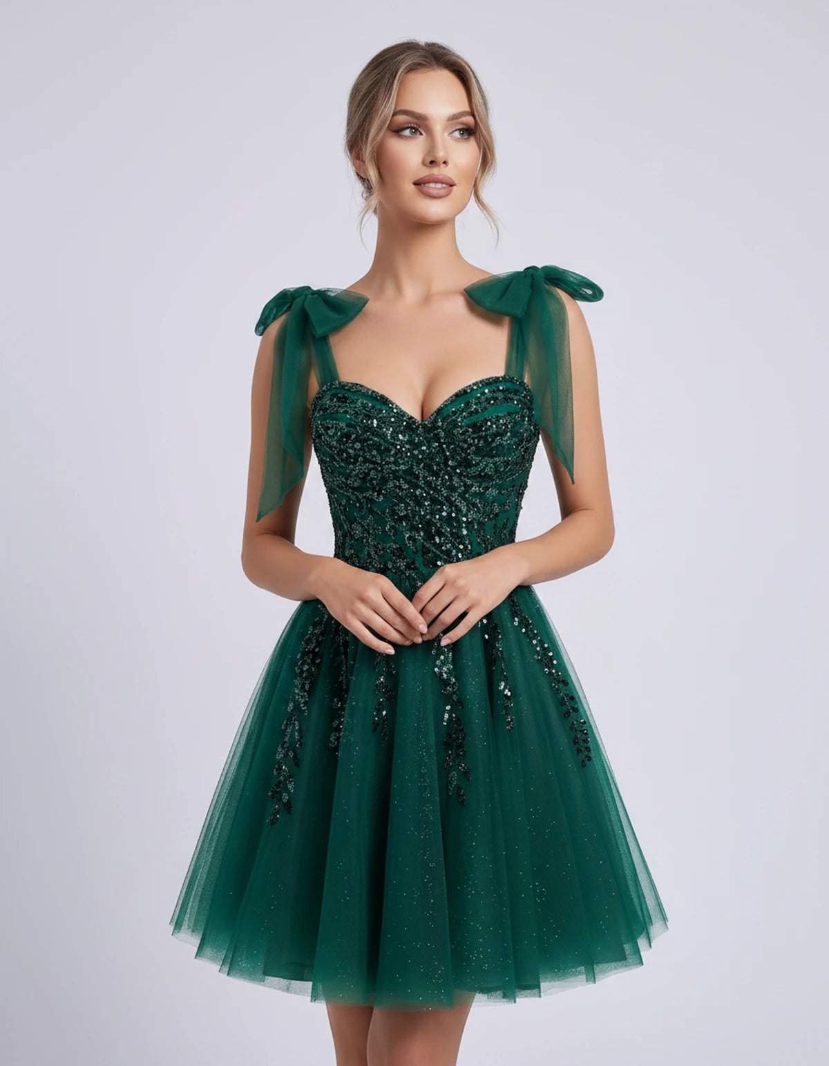 Coralie Midi Dresses — Emerald Green | SKU: SD-67209-emeraldgreen-2,SD-67209-emeraldgreen-4,SD-67209-emeraldgreen-6,SD-67209-emeraldgreen-8,SD-67209-emeraldgreen-10,SD-67209-emeraldgreen-12,SD-67209-emeraldgreen-14,SD-67209-emeraldgreen-14W,SD-67209-emeraldgreen-16,SD-67209-emeraldgreen-16W,SD-67209-emeraldgreen-18W,SD-67209-emeraldgreen-20W
