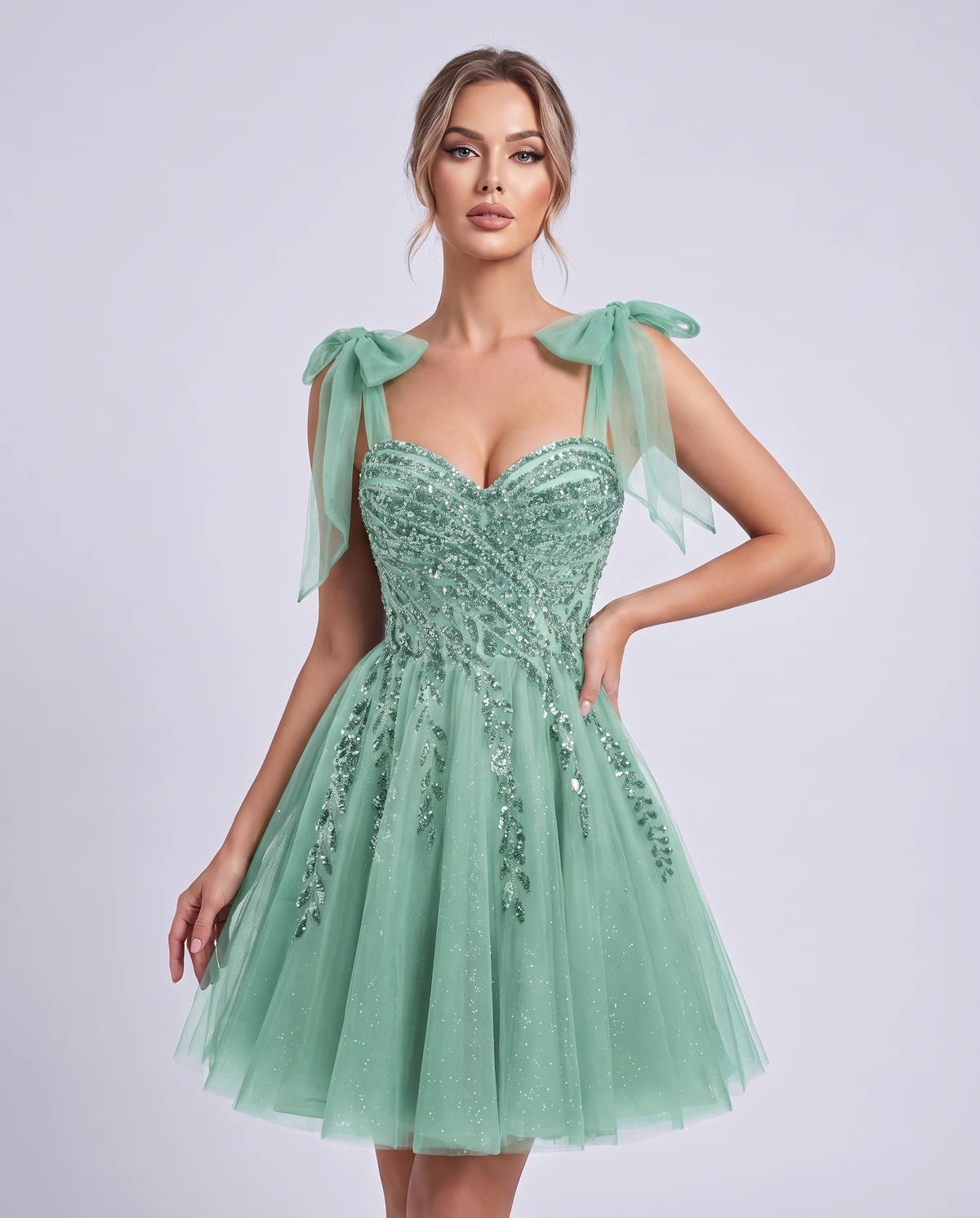 Coralie Midi Dresses — Eucalyptus