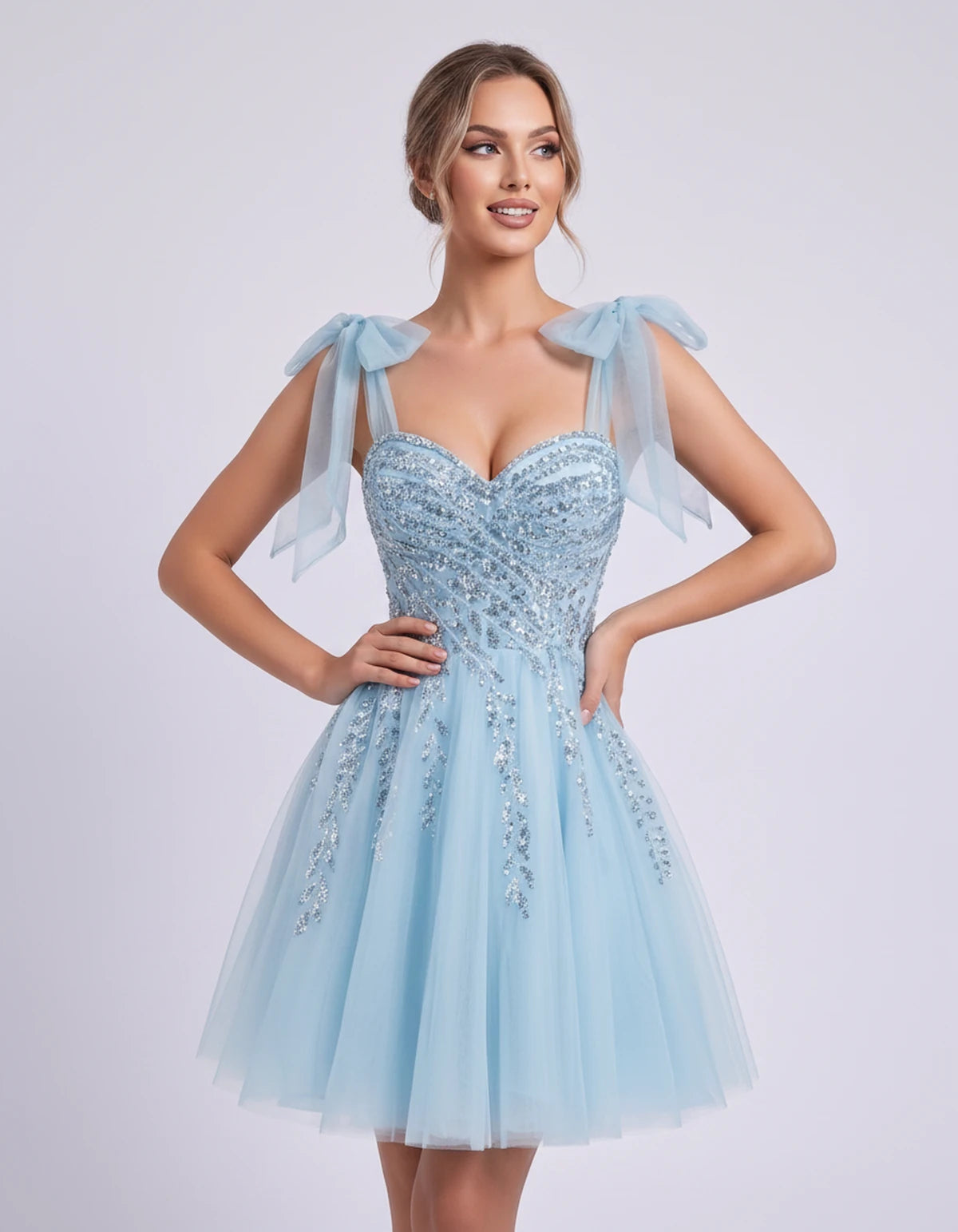 Coralie Midi Dresses — Light Blue | SKU: SD-67209-lightblue-2,SD-67209-lightblue-4,SD-67209-lightblue-6,SD-67209-lightblue-8,SD-67209-lightblue-10,SD-67209-lightblue-12,SD-67209-lightblue-14,SD-67209-lightblue-14W,SD-67209-lightblue-16,SD-67209-lightblue-16W,SD-67209-lightblue-18W,SD-67209-lightblue-20W
