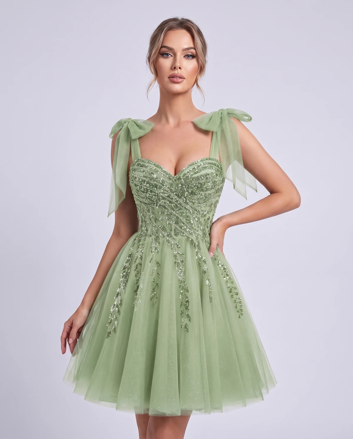 Coralie Midi Dresses — Sage