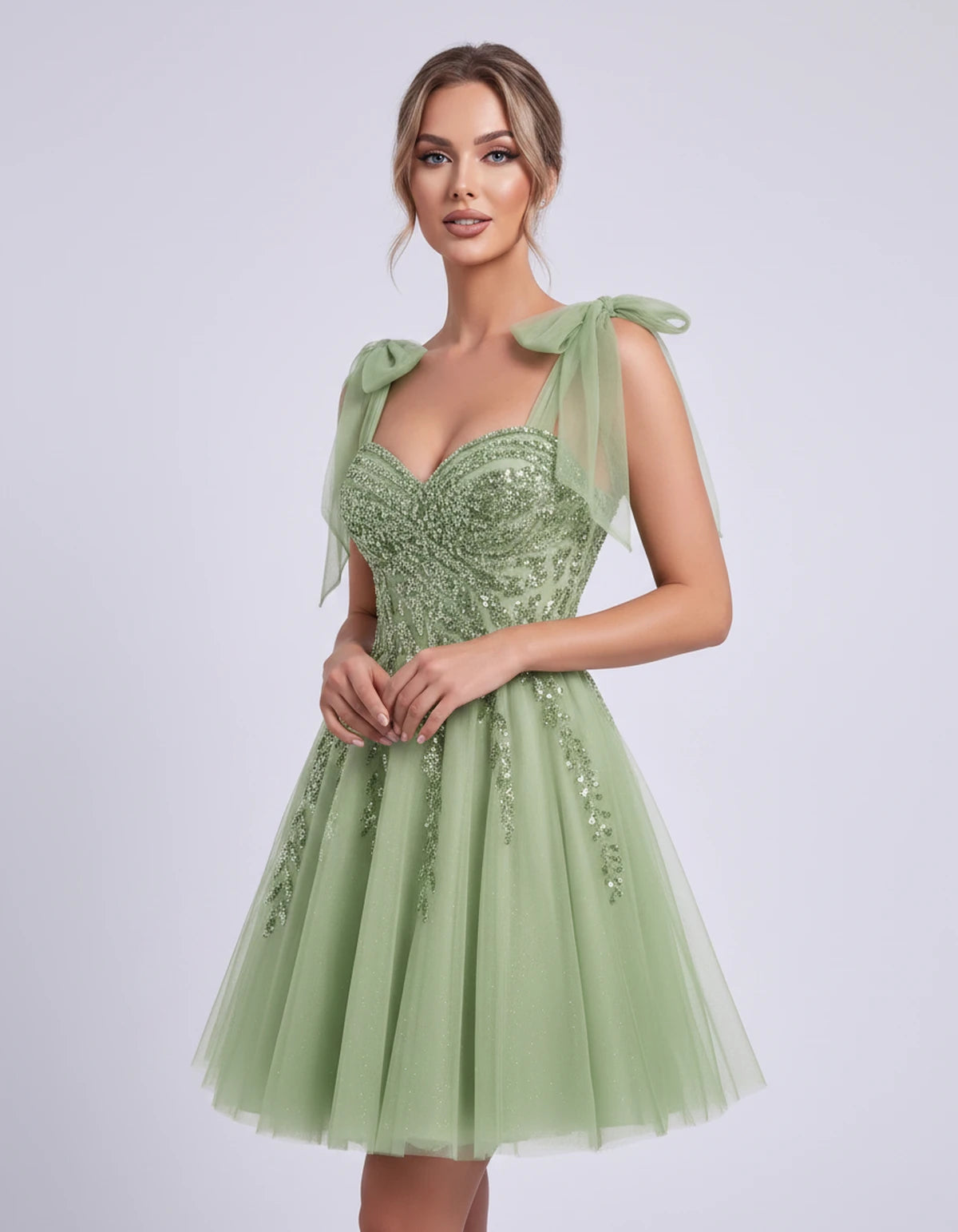 Coralie Midi Dresses — Sage | SKU: SD-67209-sage-2,SD-67209-sage-4,SD-67209-sage-6,SD-67209-sage-8,SD-67209-sage-10,SD-67209-sage-12,SD-67209-sage-14,SD-67209-sage-14W,SD-67209-sage-16,SD-67209-sage-16W,SD-67209-sage-18W,SD-67209-sage-20W