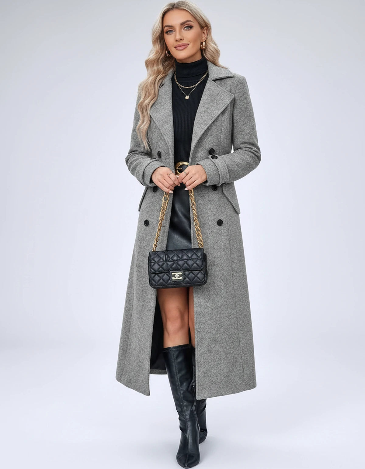 Elvenne Coat — Grey | SKU: SD-64229-grey-XS,SD-64229-grey-S,SD-64229-grey-M,SD-64229-grey-L,SD-64229-grey-XL