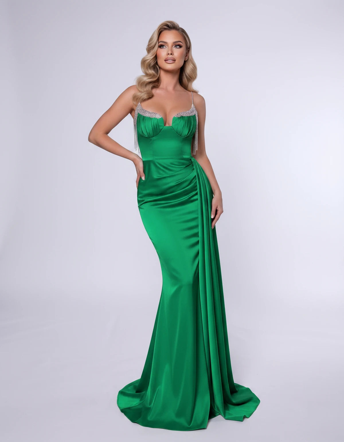 Emberly Maxi Dress — Green | SKU: SD-70498-green-2,SD-70498-green-4,SD-70498-green-6,SD-70498-green-8,SD-70498-green-10,SD-70498-green-12,SD-70498-green-14,SD-70498-green-14W,SD-70498-green-16,SD-70498-green-16W,SD-70498-green-18W,SD-70498-green-20W