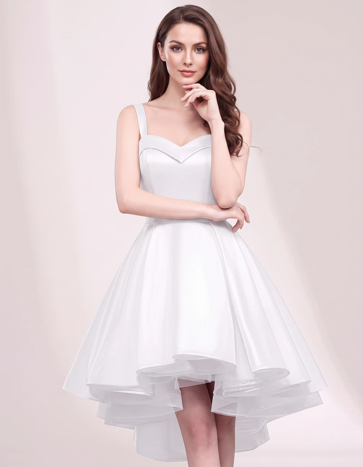 Ephemera Mini Dress — White | SKU: SD-75853-white-2,SD-75853-white-4,SD-75853-white-6,SD-75853-white-8,SD-75853-white-10,SD-75853-white-12,SD-75853-white-14,SD-75853-white-16,SD-75853-white-16W,SD-75853-white-18W,SD-75853-white-20W,SD-75853-white-22W